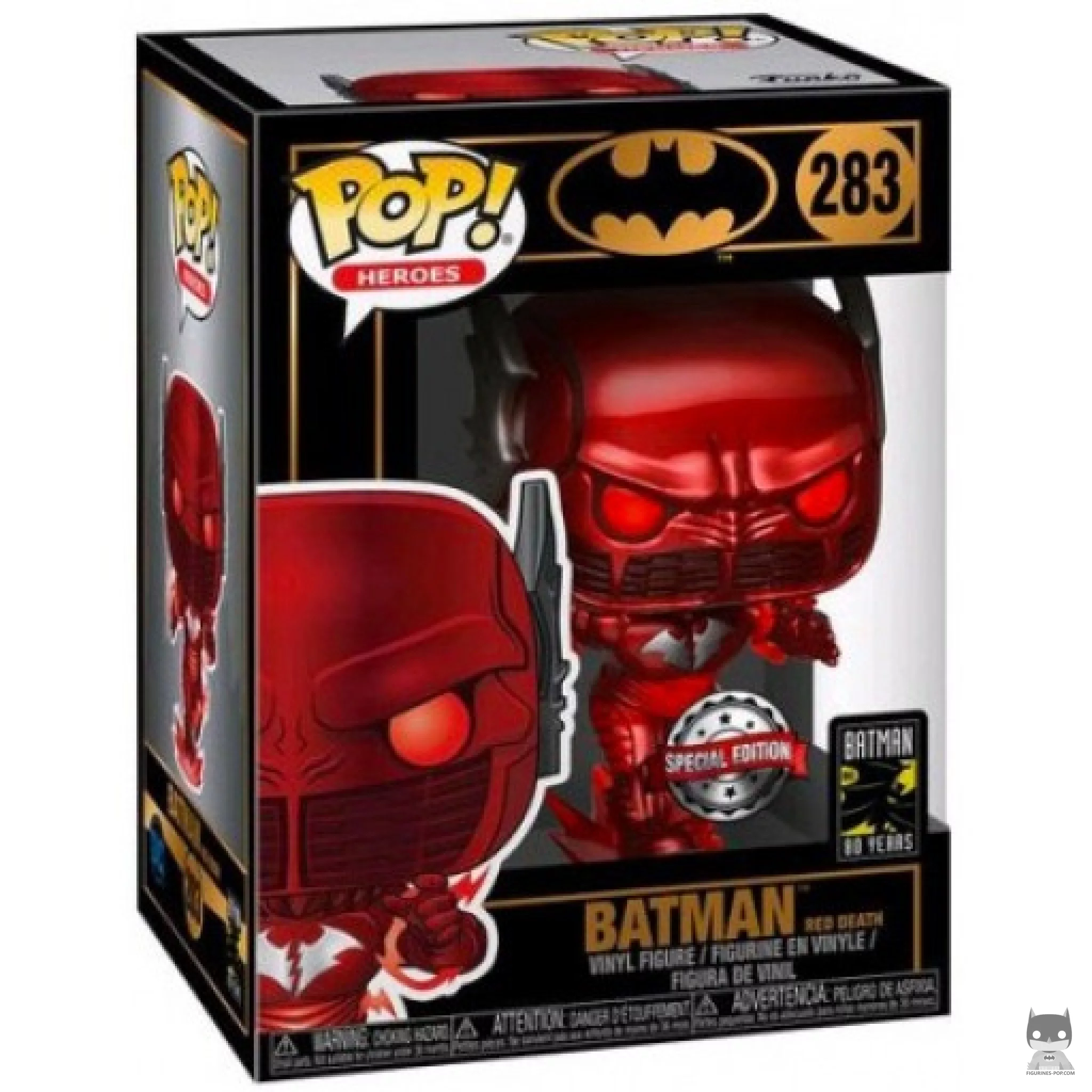 Batman Red Death (Metal) Funko Pop! figure in its box