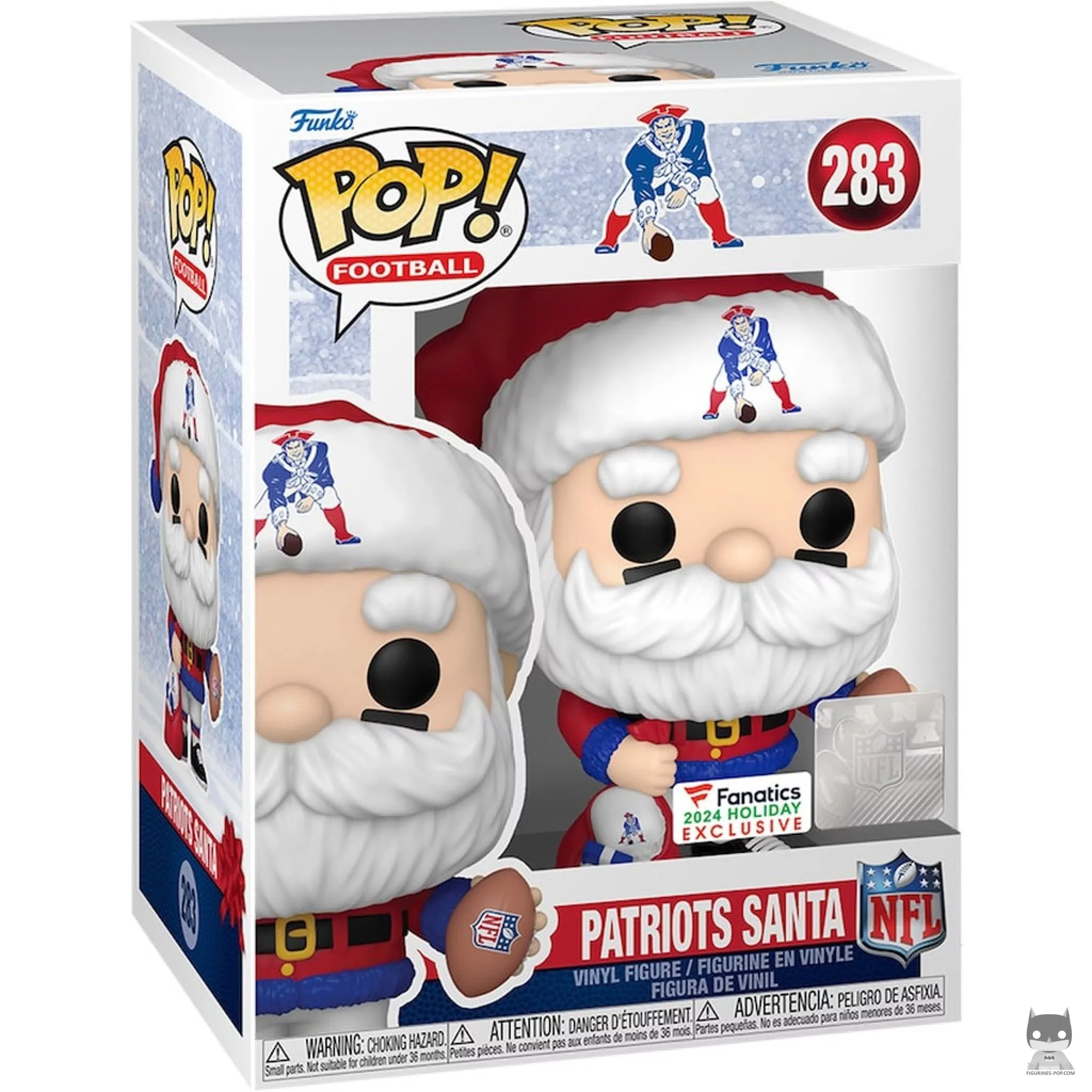 Patriots Santa Funko Pop! figure in its box