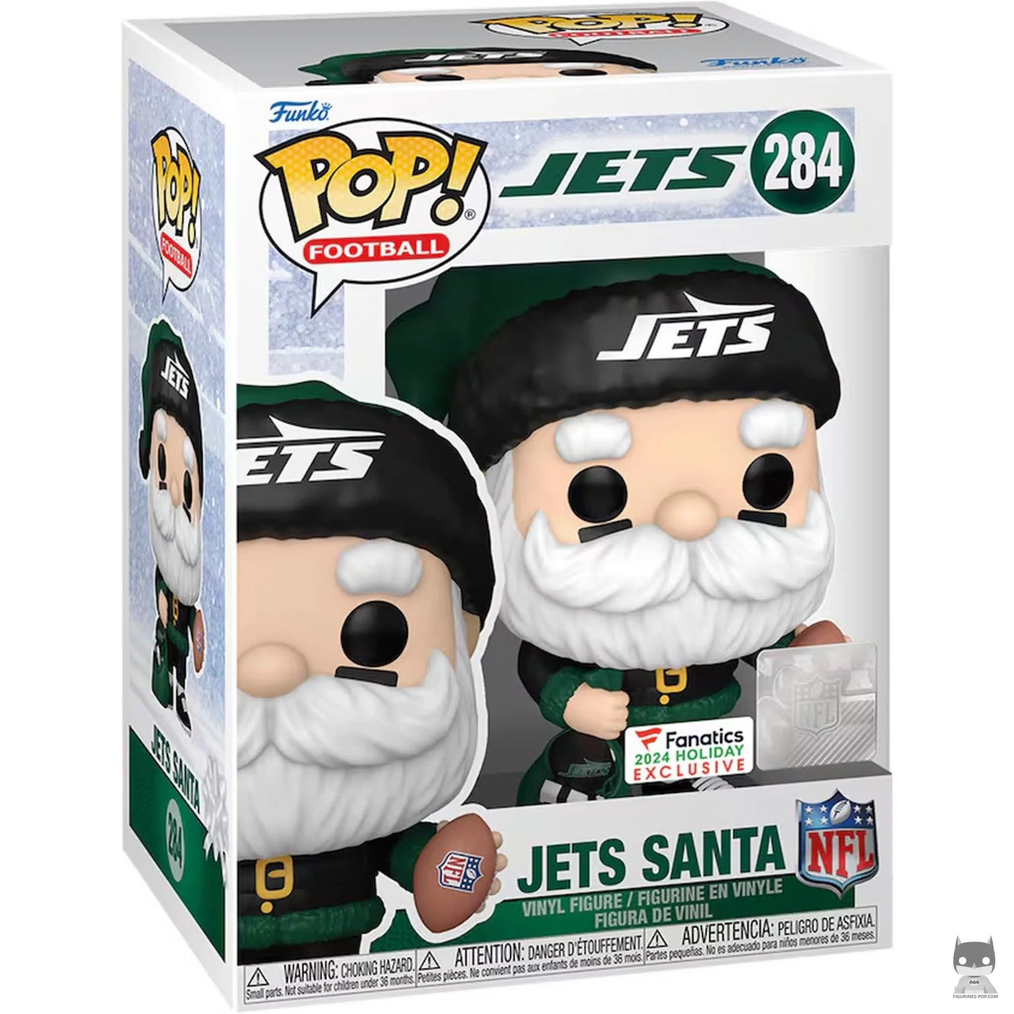Jets Santa Funko Pop! figure in its box