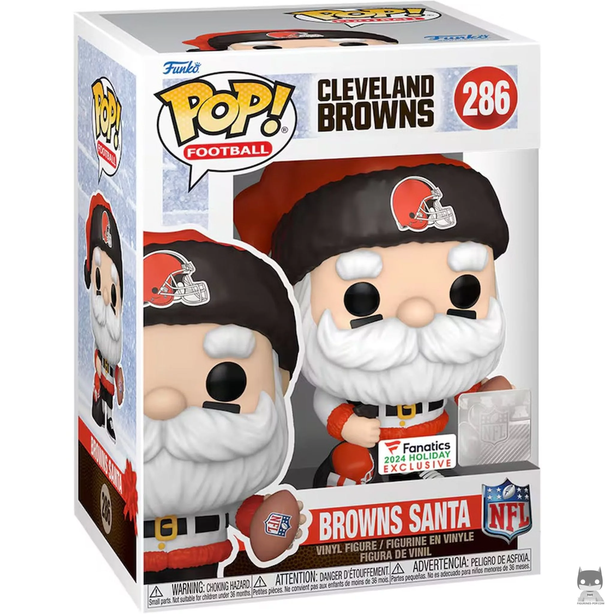 Browns Santa Funko Pop! figure in its box