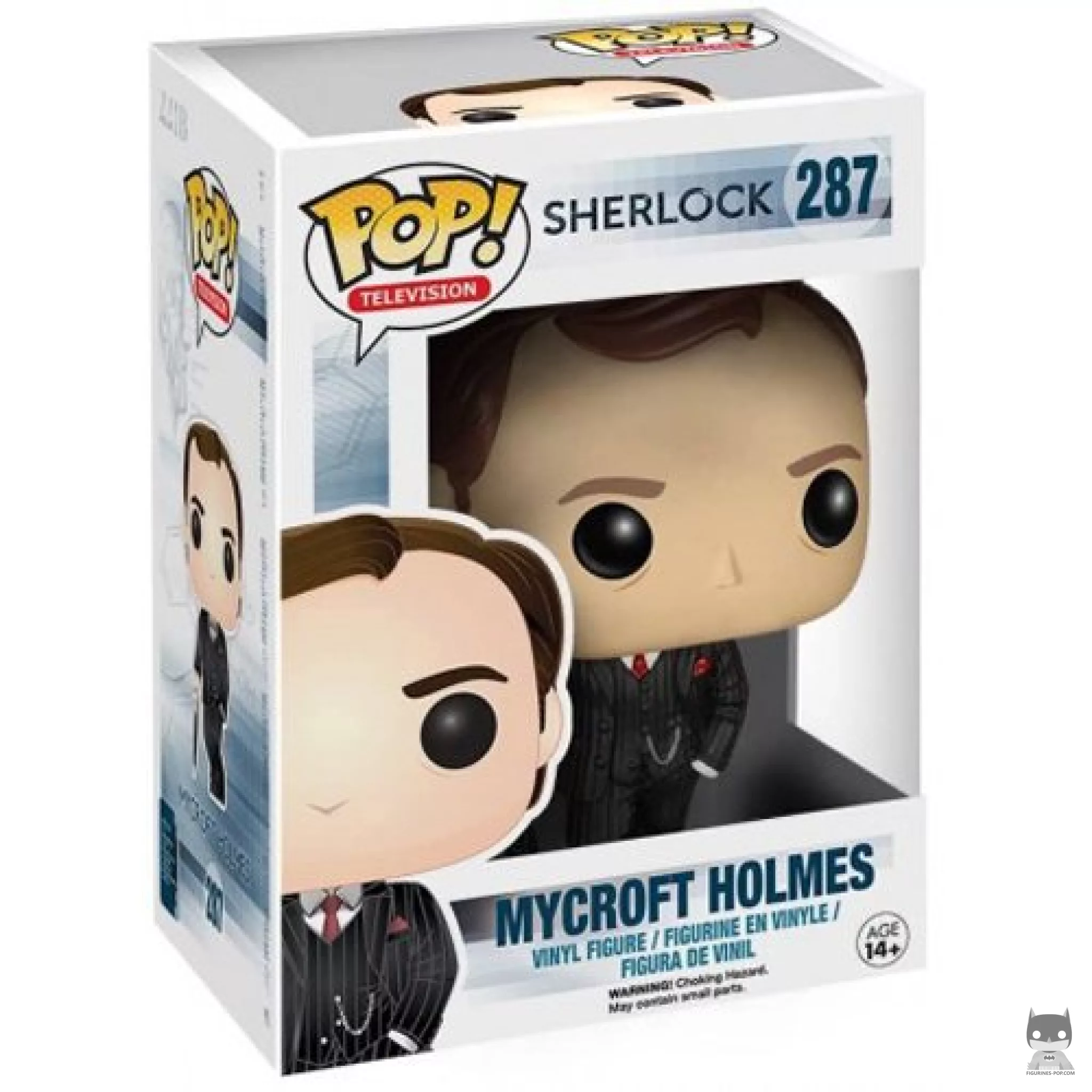 Mycroft Holmes Funko Pop! figure in its box