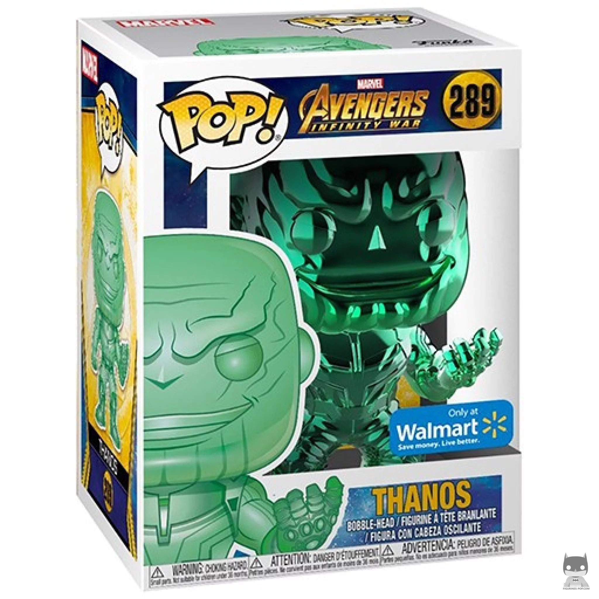 Thanos (Green & Chrome) Funko Pop! figure in its box