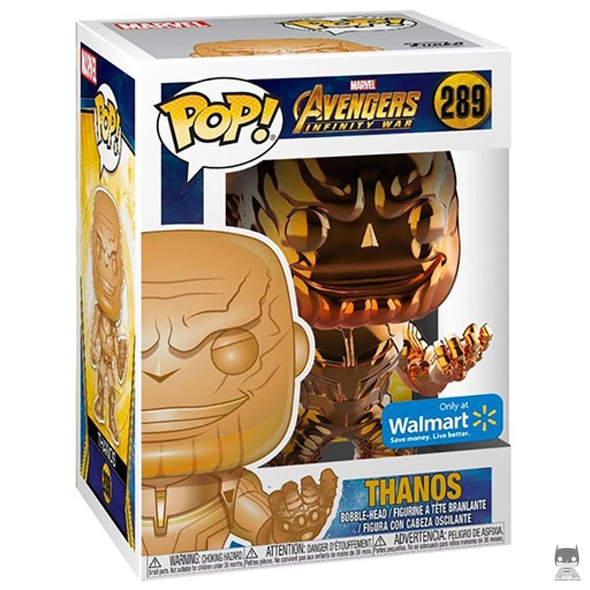 Thanos (Orange & Chrome) Funko Pop! figure in its box