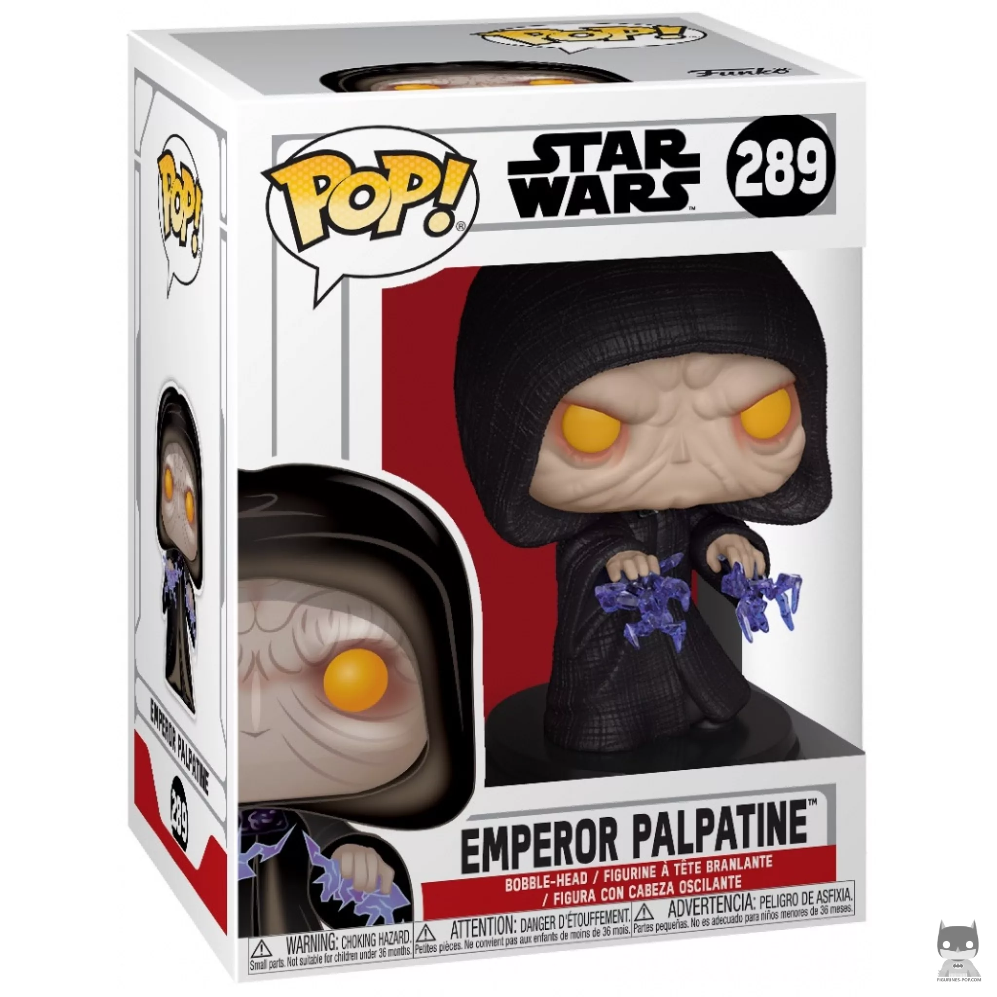 Emperor Palpatine Electric Charge Funko Pop! figure in its box