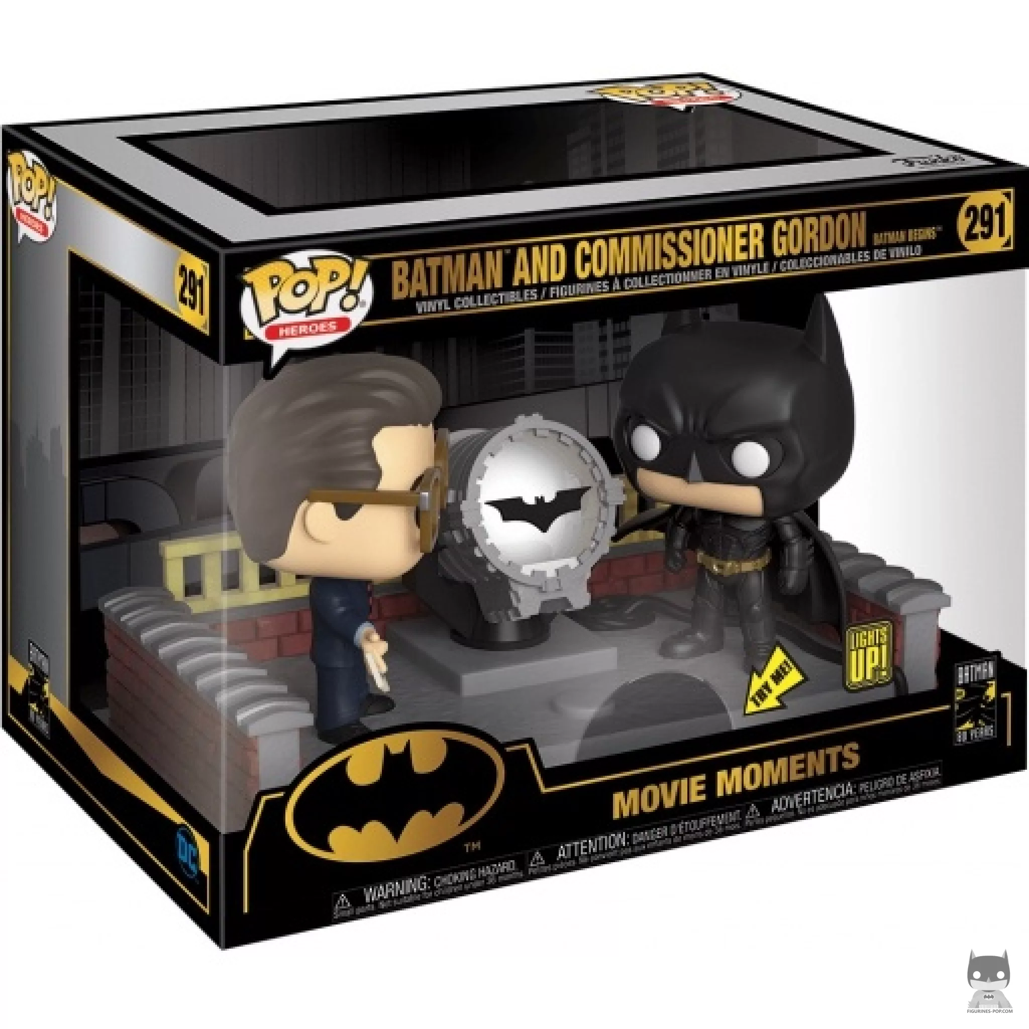 Batman and Commissioner Gordon Funko Pop! figure in its box