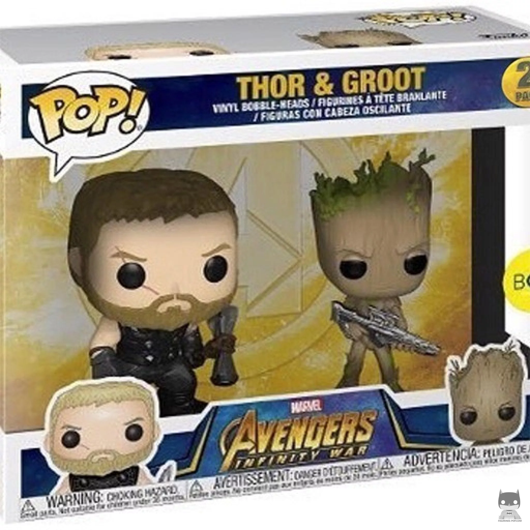 Thor & Groot Funko Pop! figure in its box
