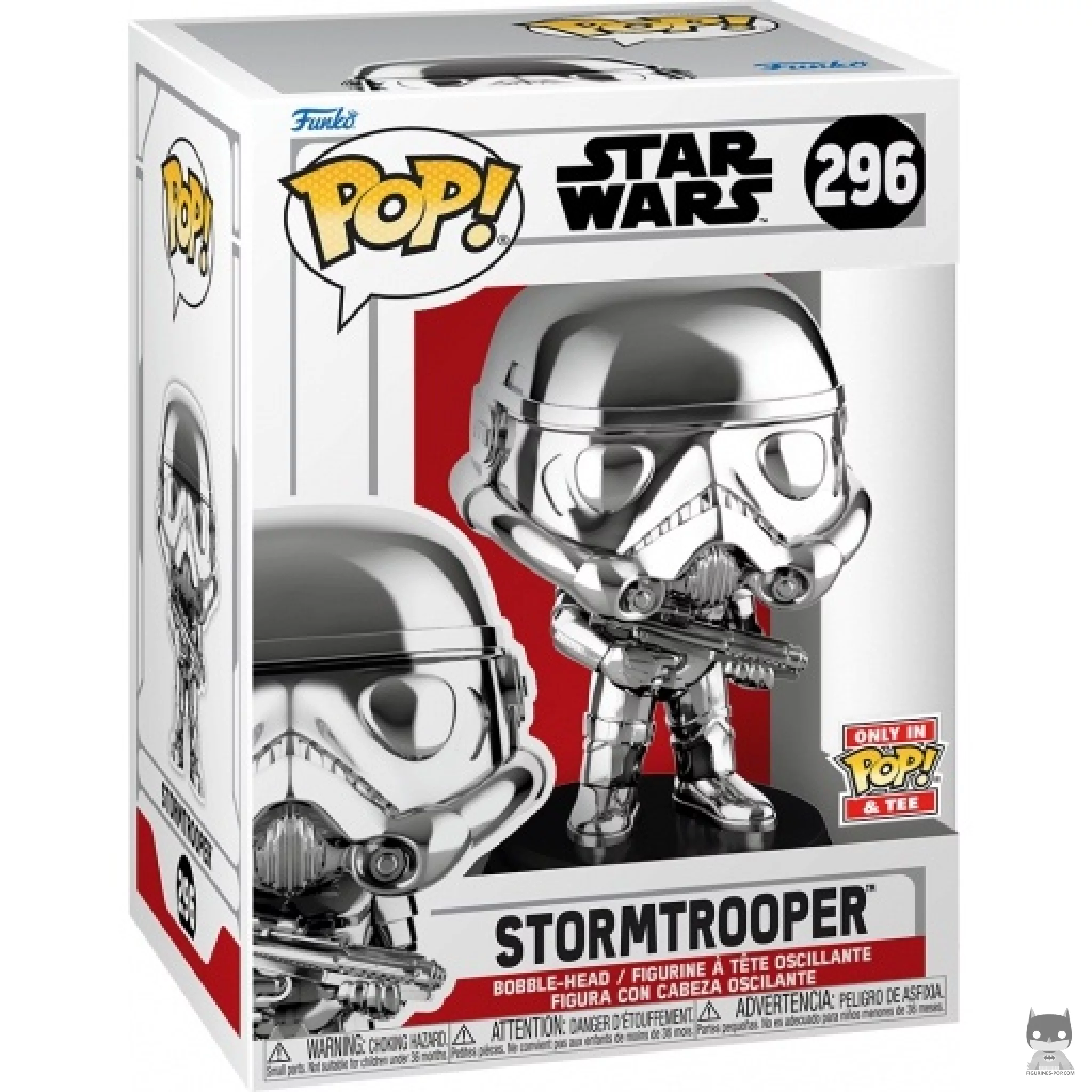 Stormtrooper (Silver Chrome) Funko Pop! figure in its box