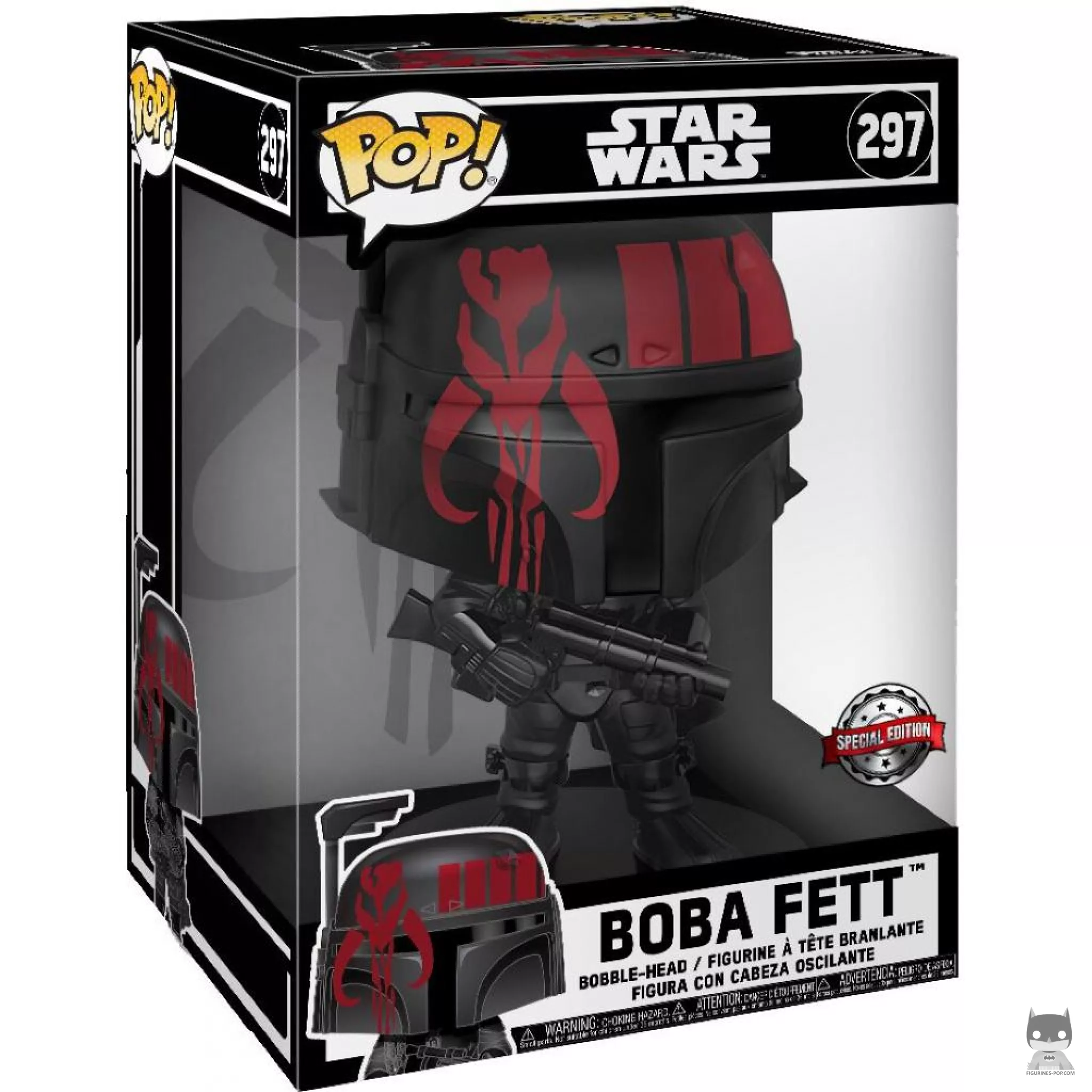 Boba Fett (Black) (Supersized) Funko Pop! figure in its box