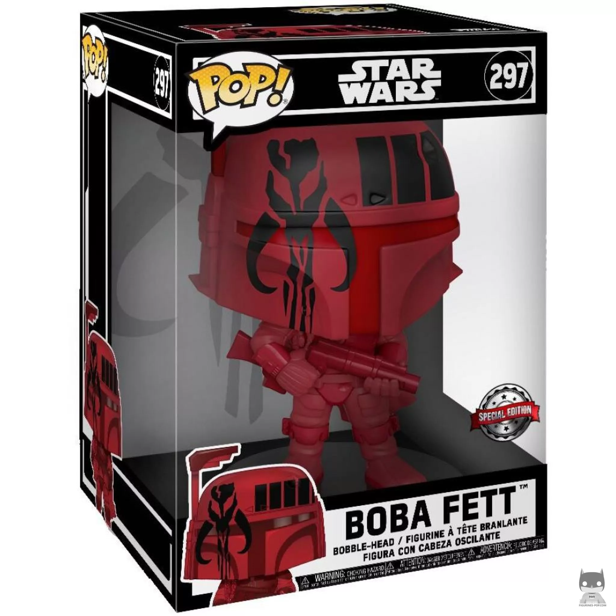 Boba Fett (Red) (Supersized) Funko Pop! figure in its box