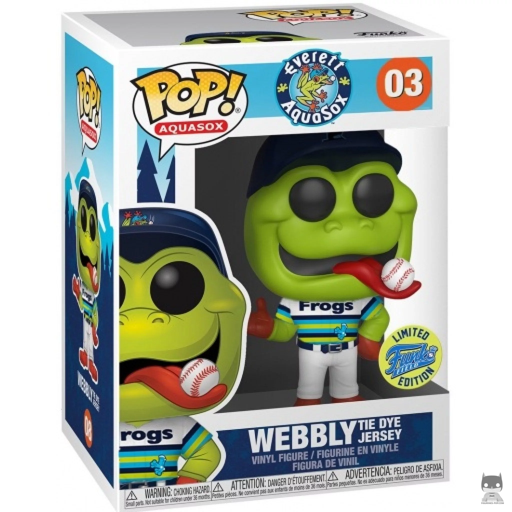 Webbly Frogs Jersey Funko Pop! figure in its box