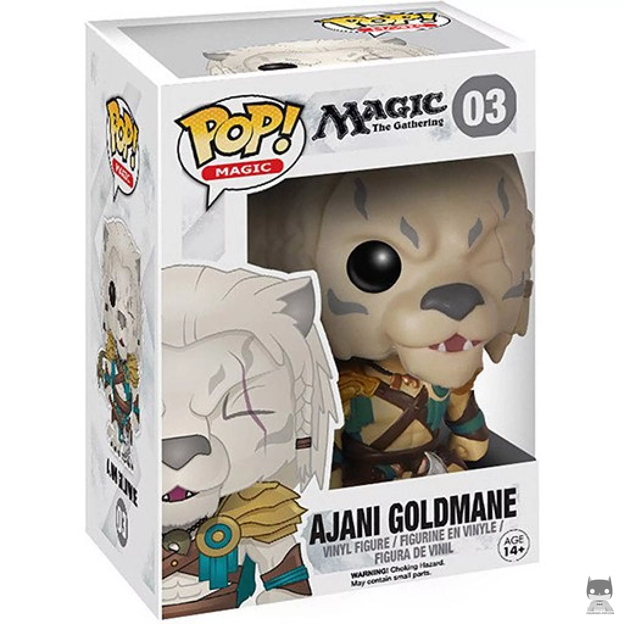 Ajani Goldmane Funko Pop! figure in its box