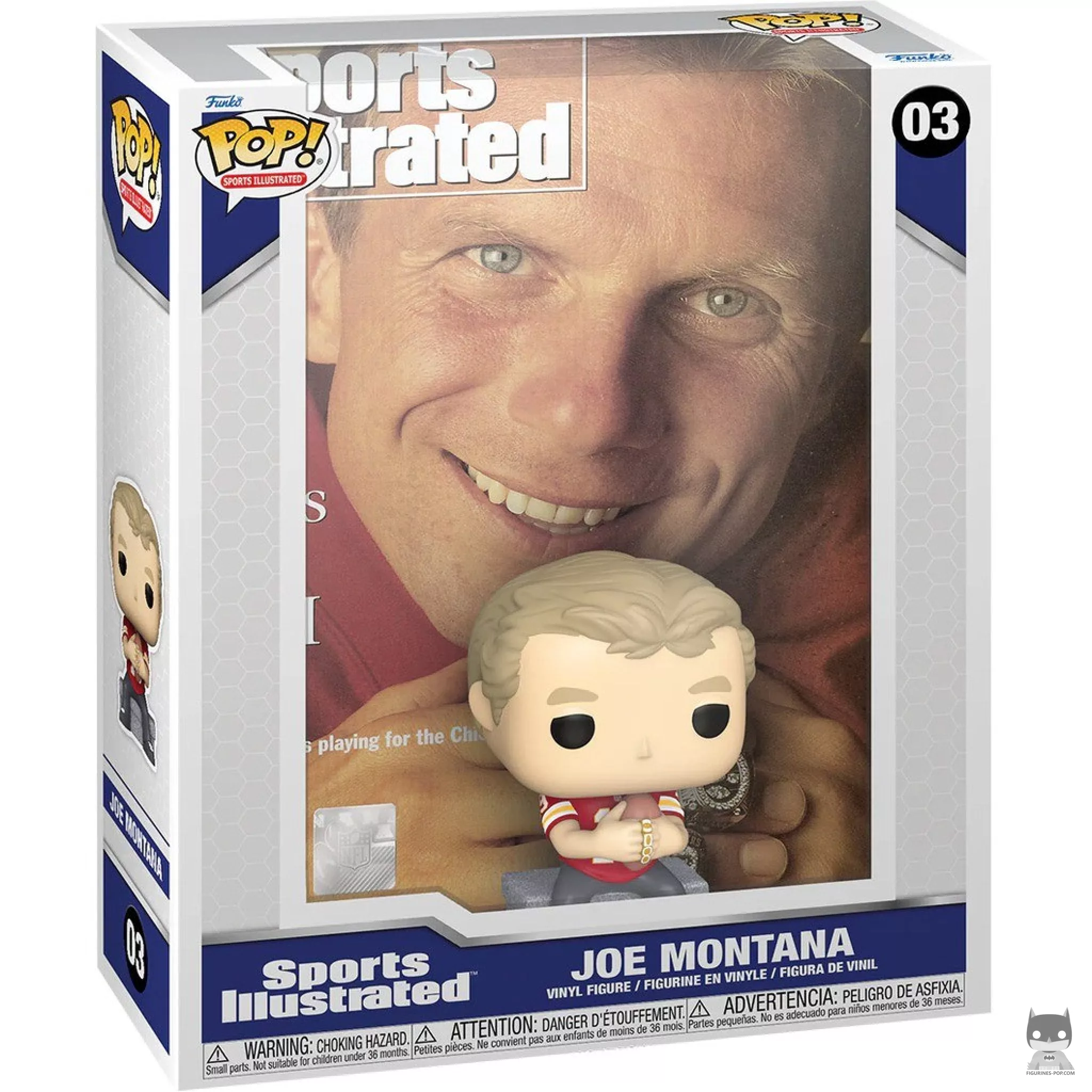 Sports Illustrated Cover: Joe Montana Funko Pop! figure in its box