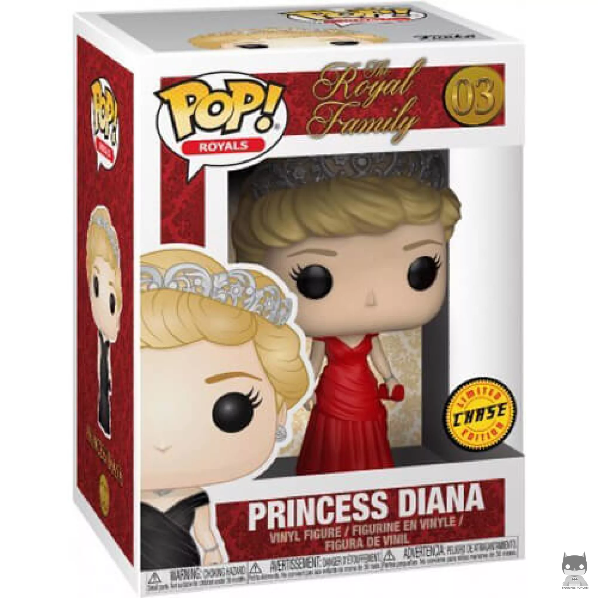 Princess Diana in red dress (Chase) Funko Pop! figure in its box