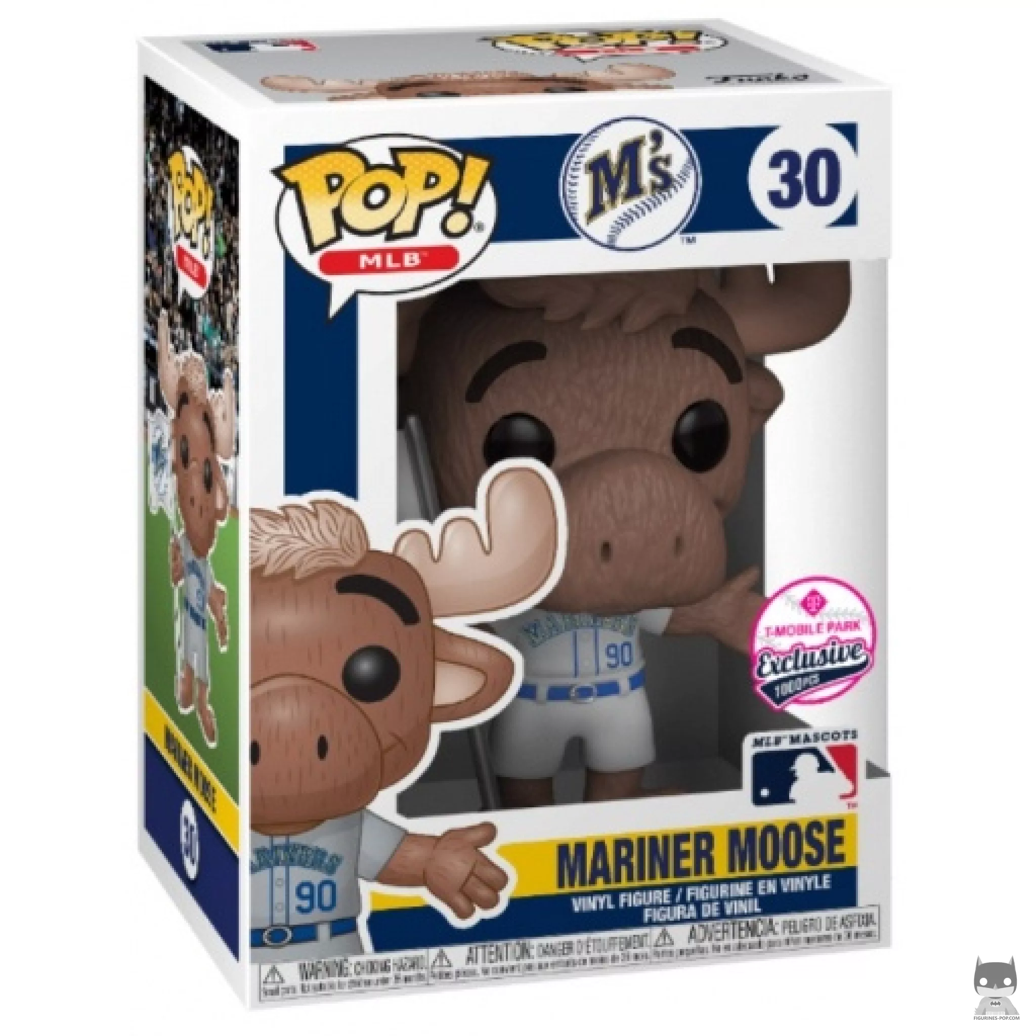 Mariner Moose with Grey Jersey Funko Pop! figure in its box