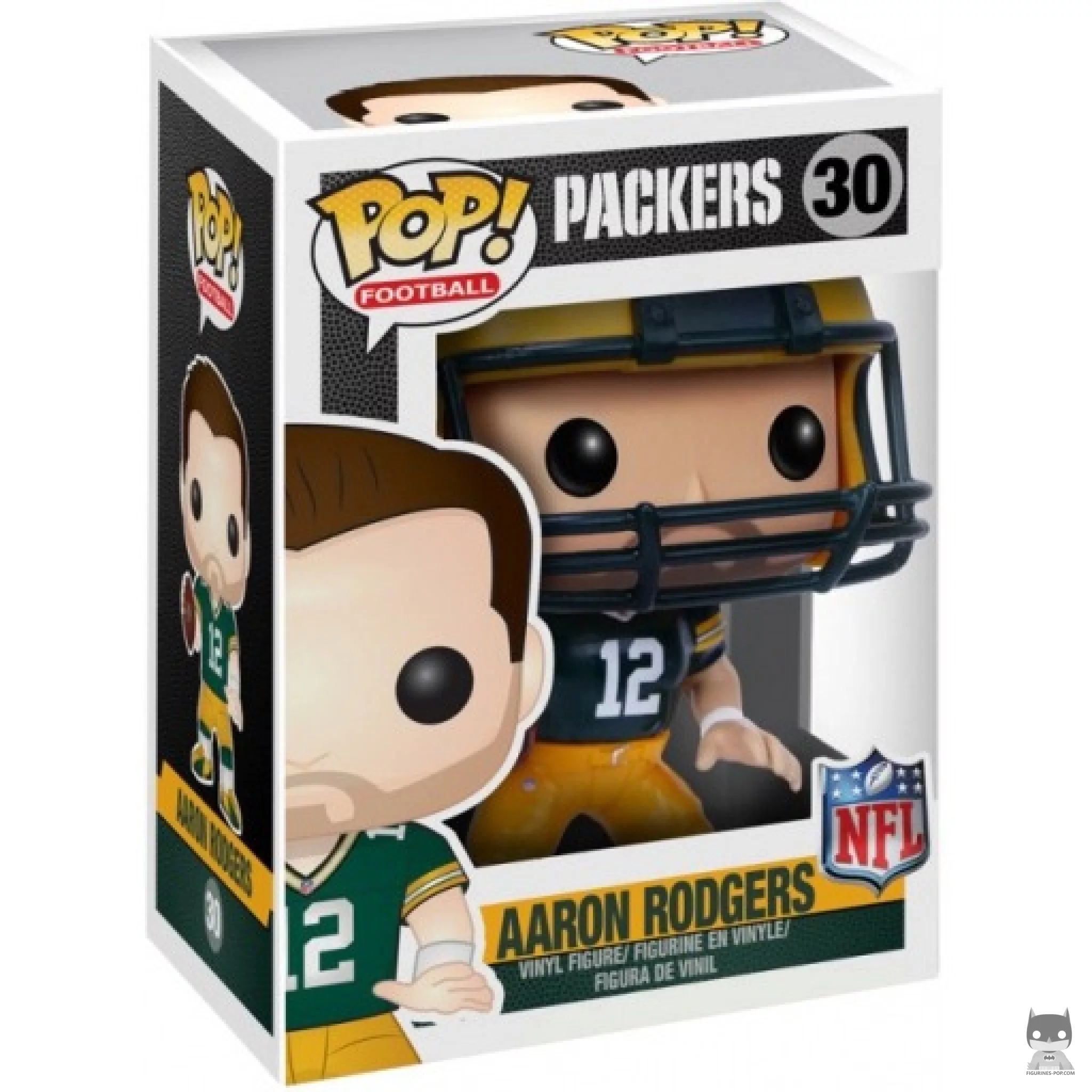 Aaron Rodgers Funko Pop! figure in its box