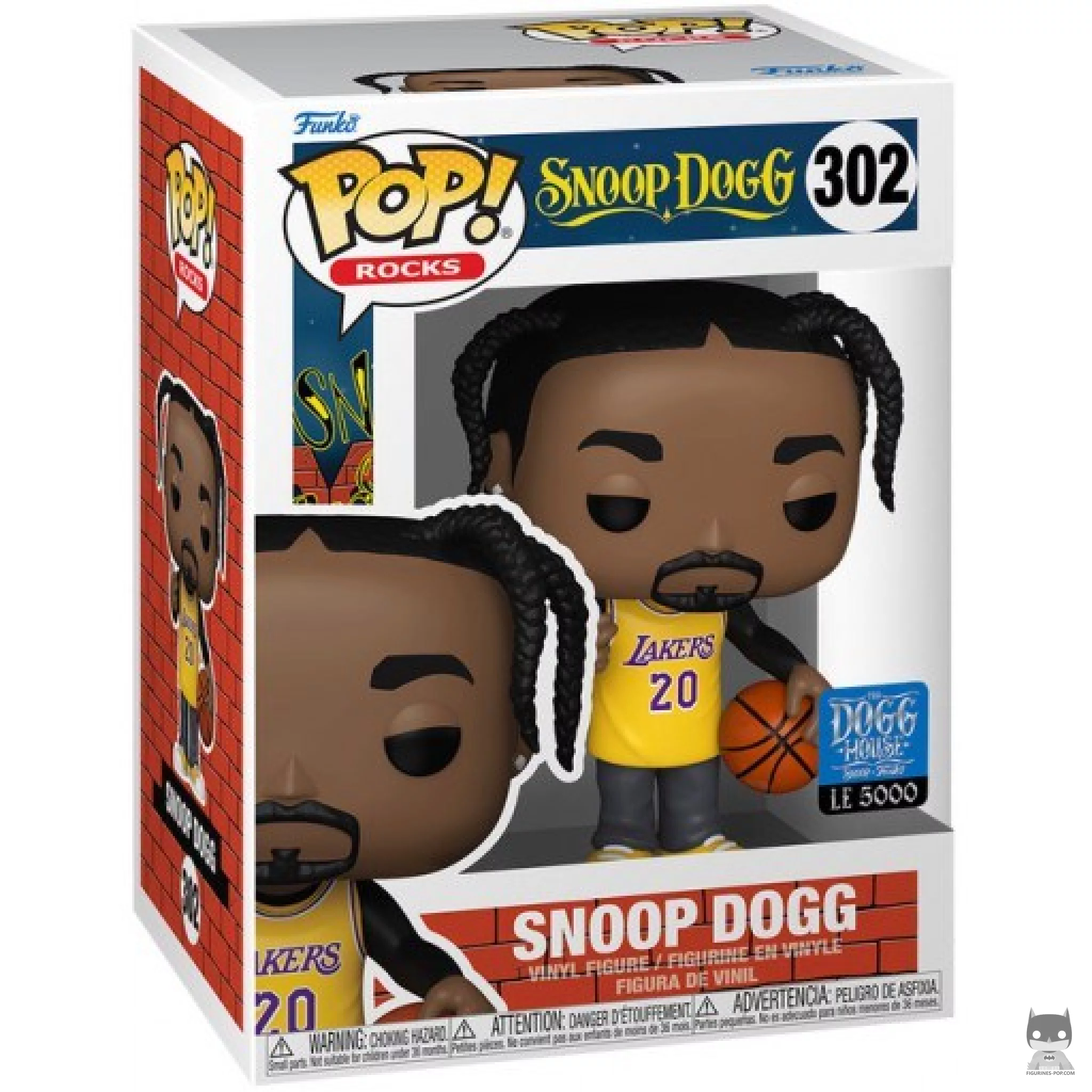 Snoop Dogg in Lakers Jersey Yellow Funko Pop! figure in its box