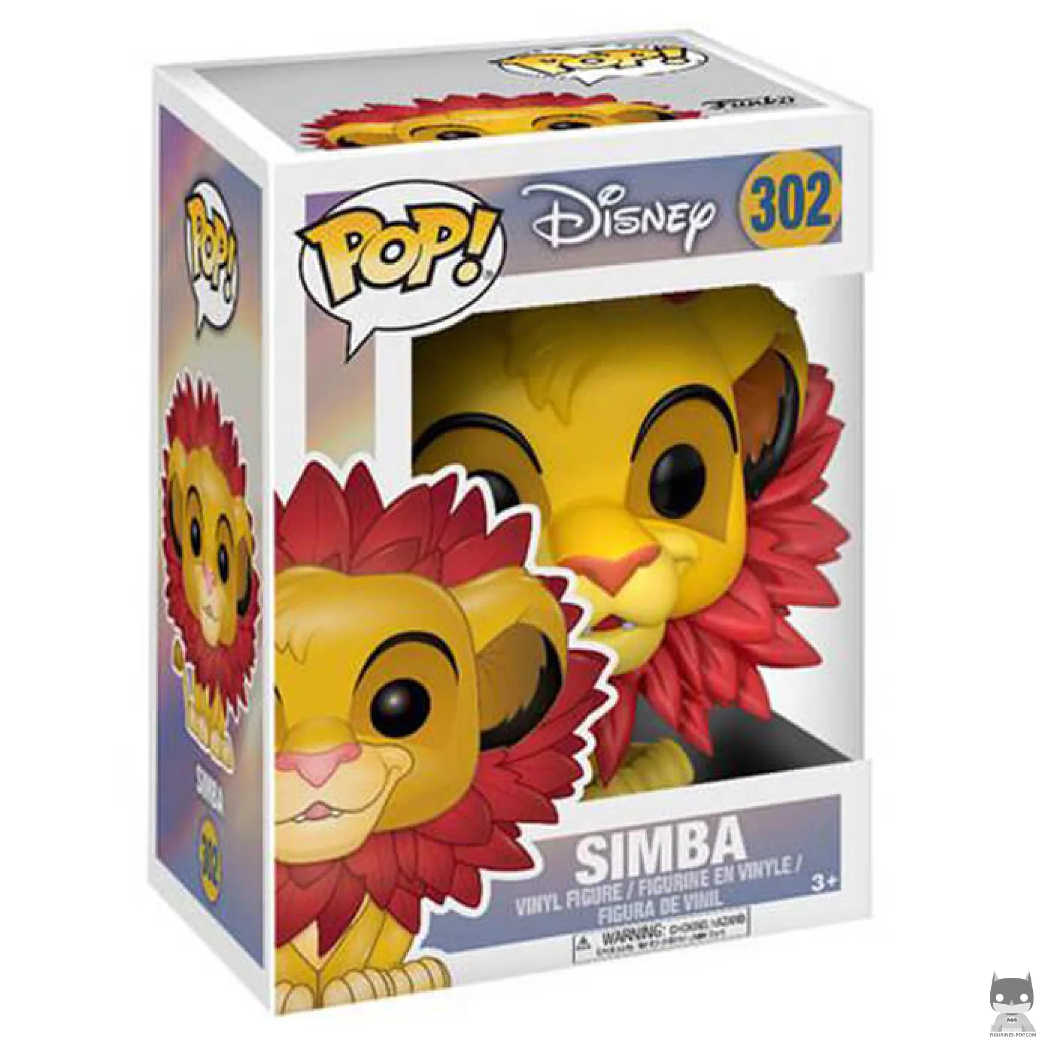 Simba with Leaf Mane Funko Pop! figure in its box