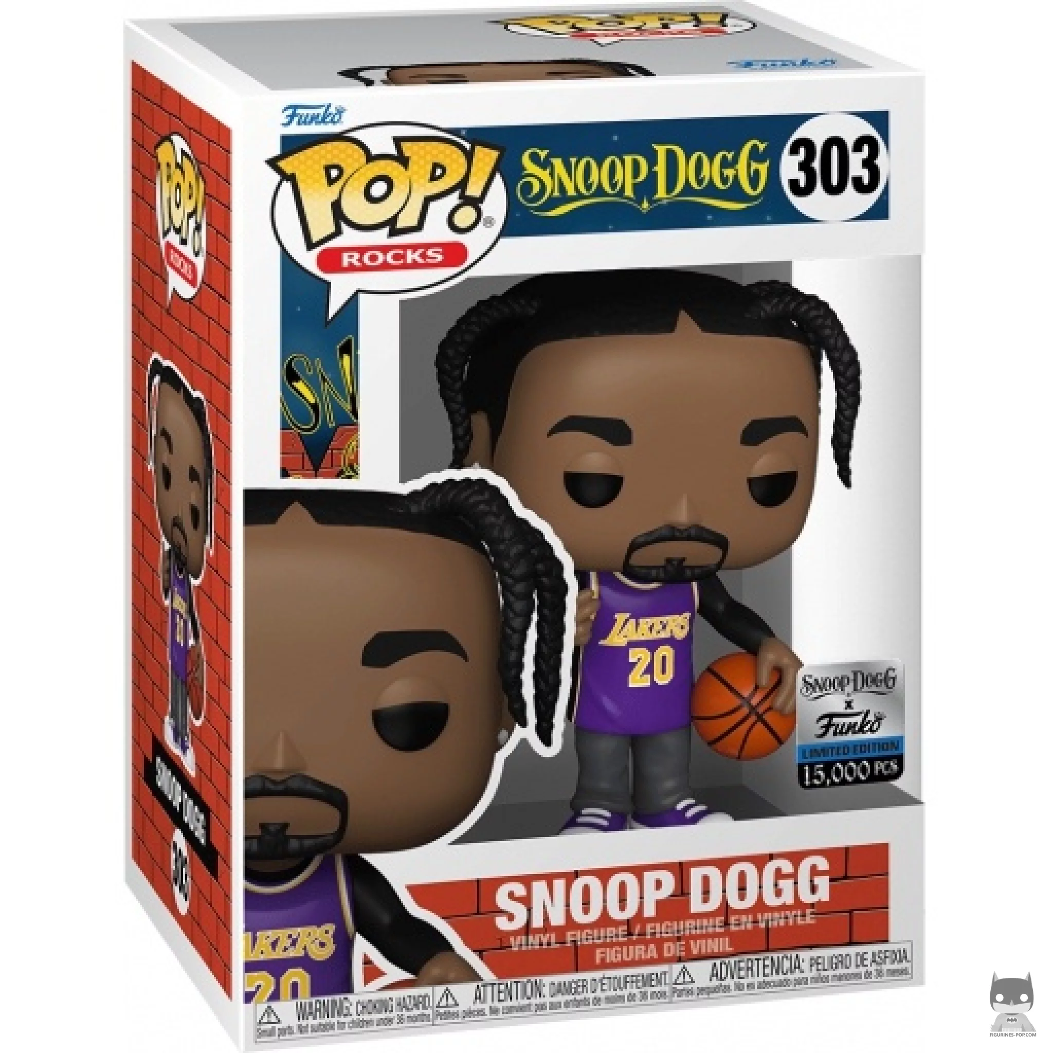 Snoop Dogg in Lakers Jersey Funko Pop! figure in its box