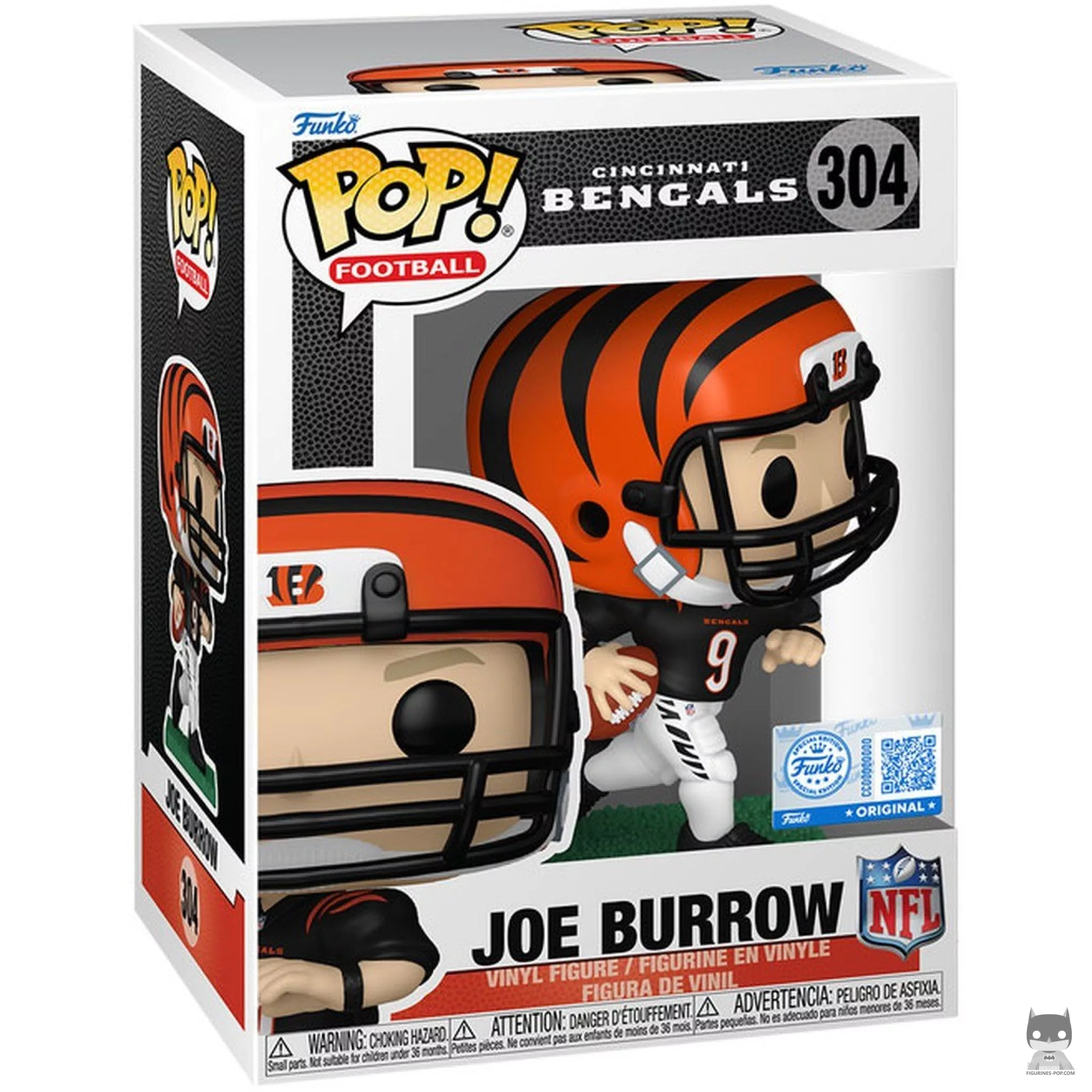 Joe Burrow Funko Pop! figure in its box