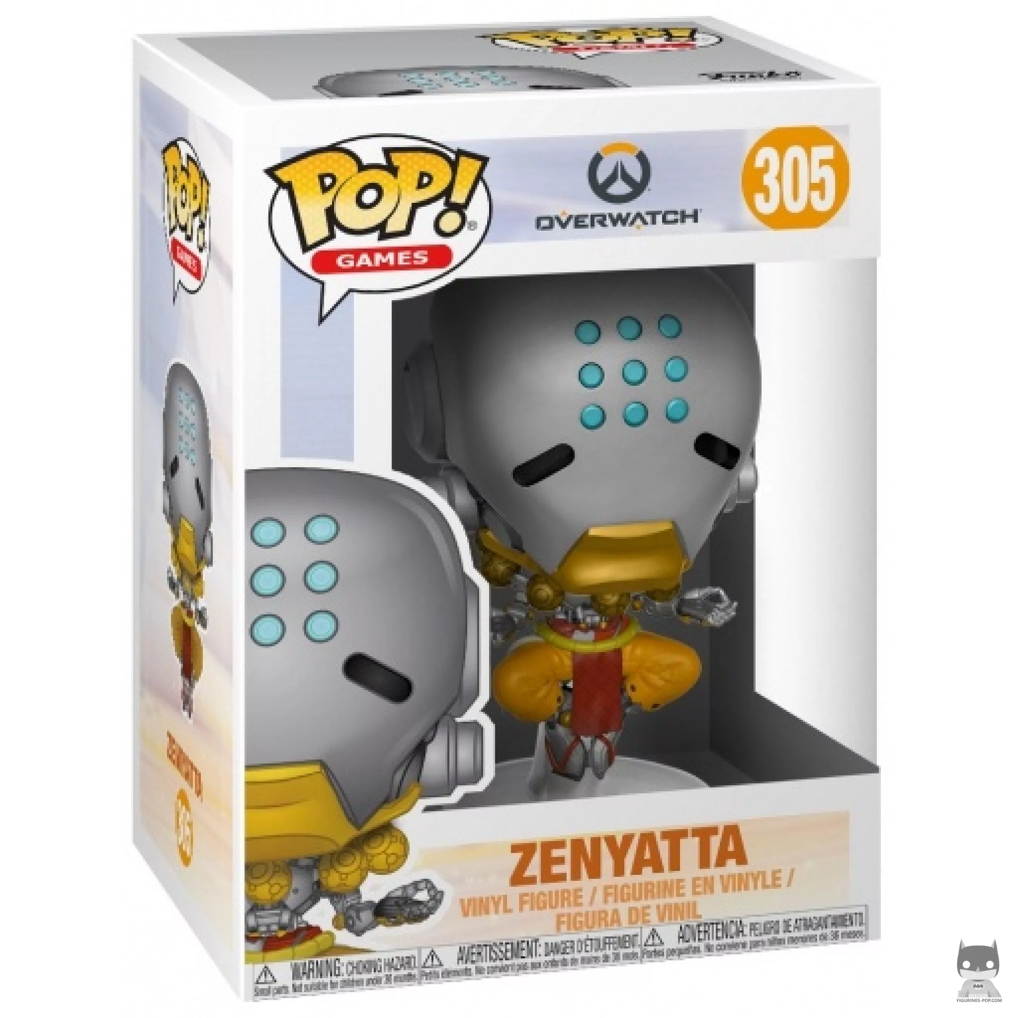 Zenyatta Funko Pop! figure in its box