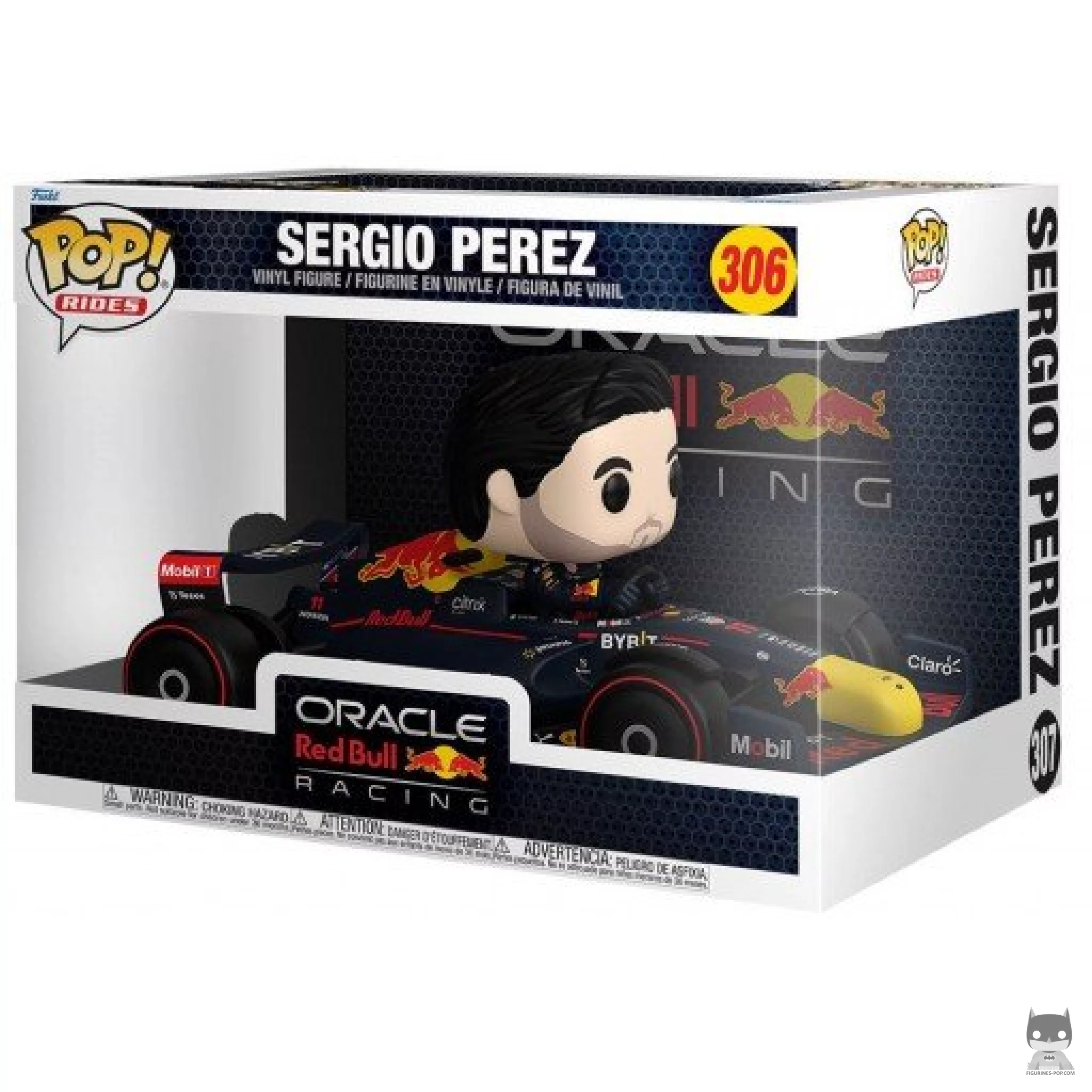 Sergio Perez with Red Bull F1 Funko Pop! figure in its box