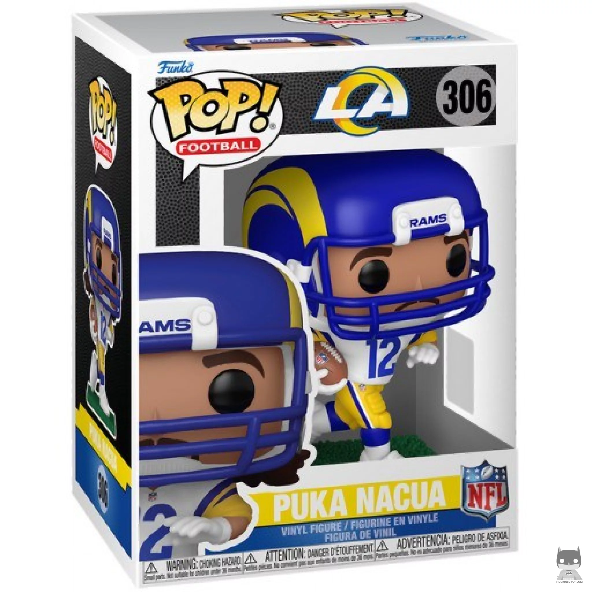 Puka Nacua Funko Pop! figure in its box