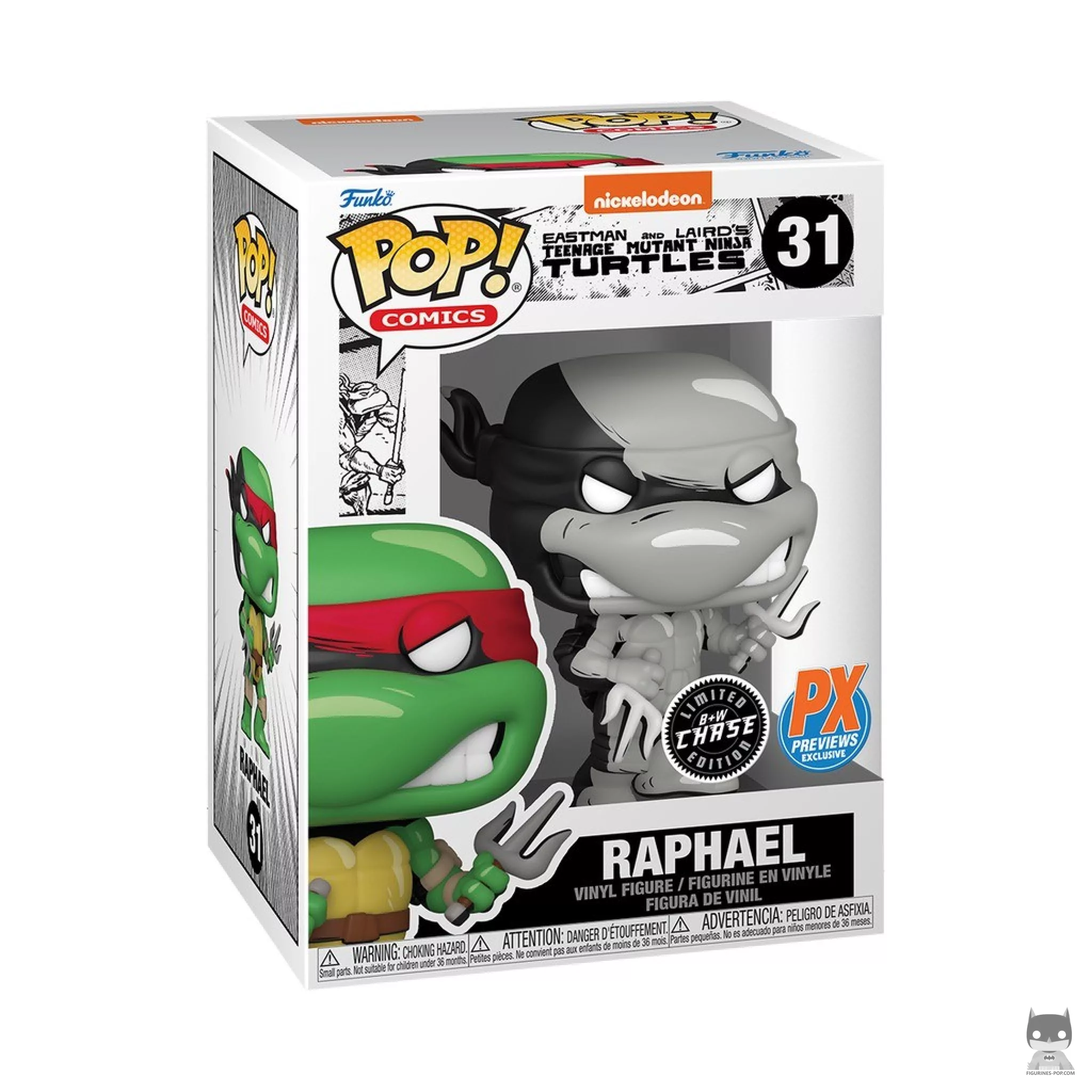 Raphael (Black & White Chase) Funko Pop! figure in its box