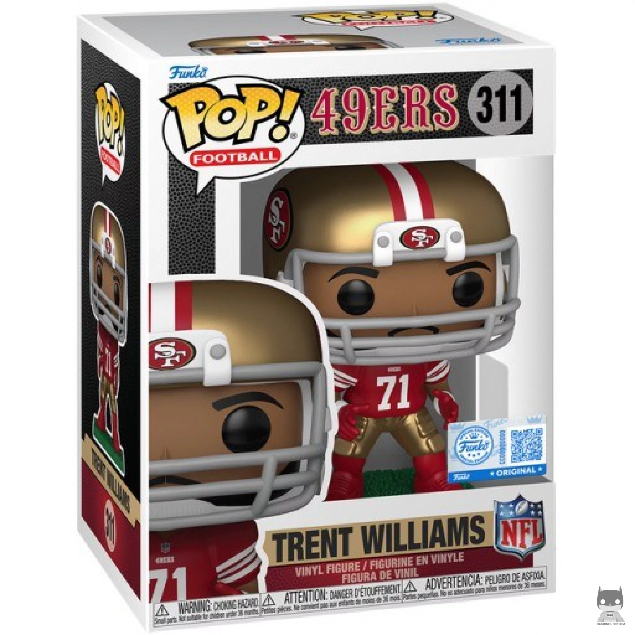 Trent Williams Funko Pop! figure in its box