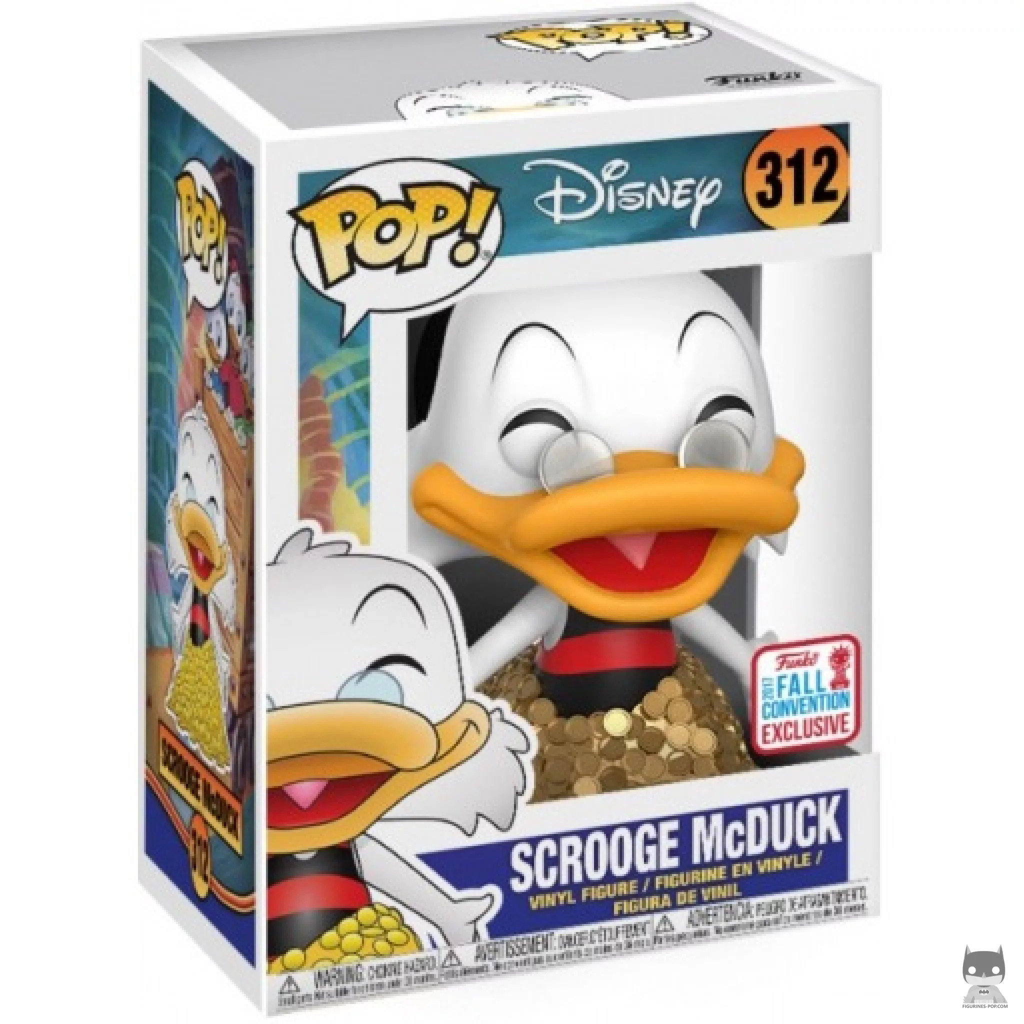 Scrooge McDuck with gold Funko Pop! figure in its box