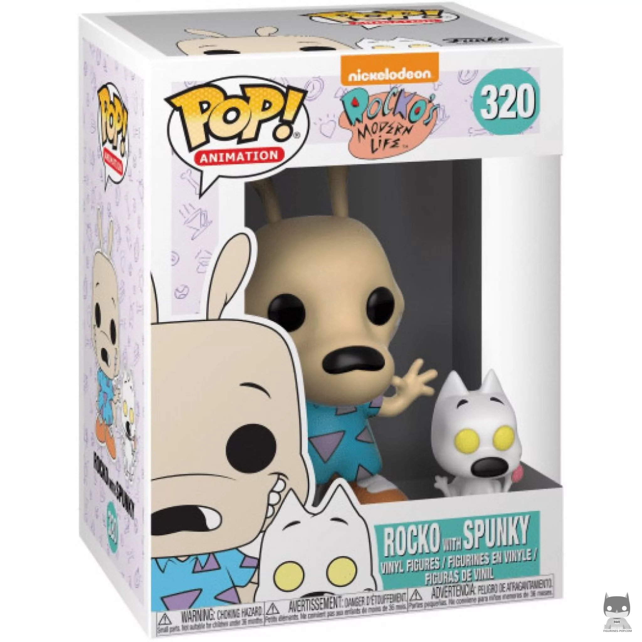 Rocko with Spunky Funko Pop! figure in its box