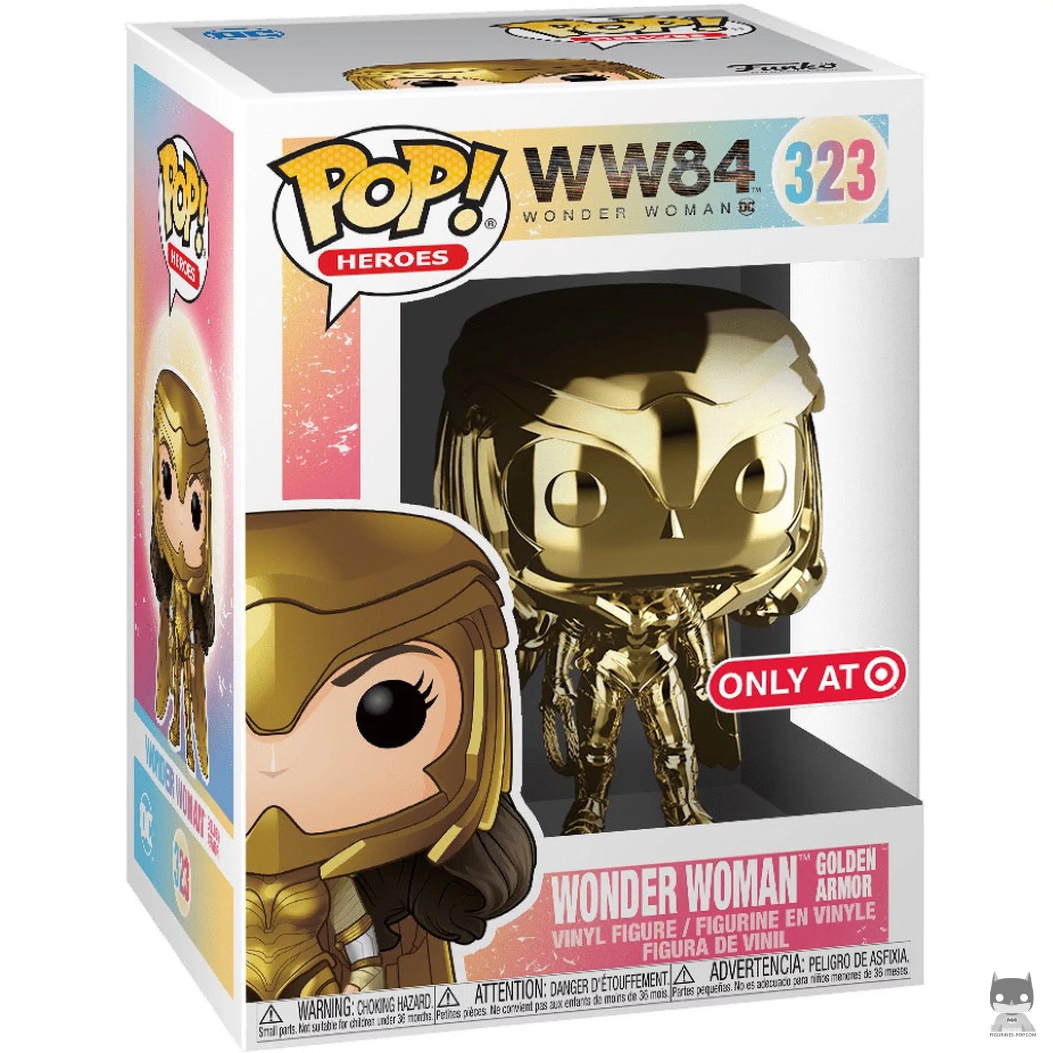 Wonder Woman Golden Armor (Chrome & Gold) Funko Pop! figure in its box