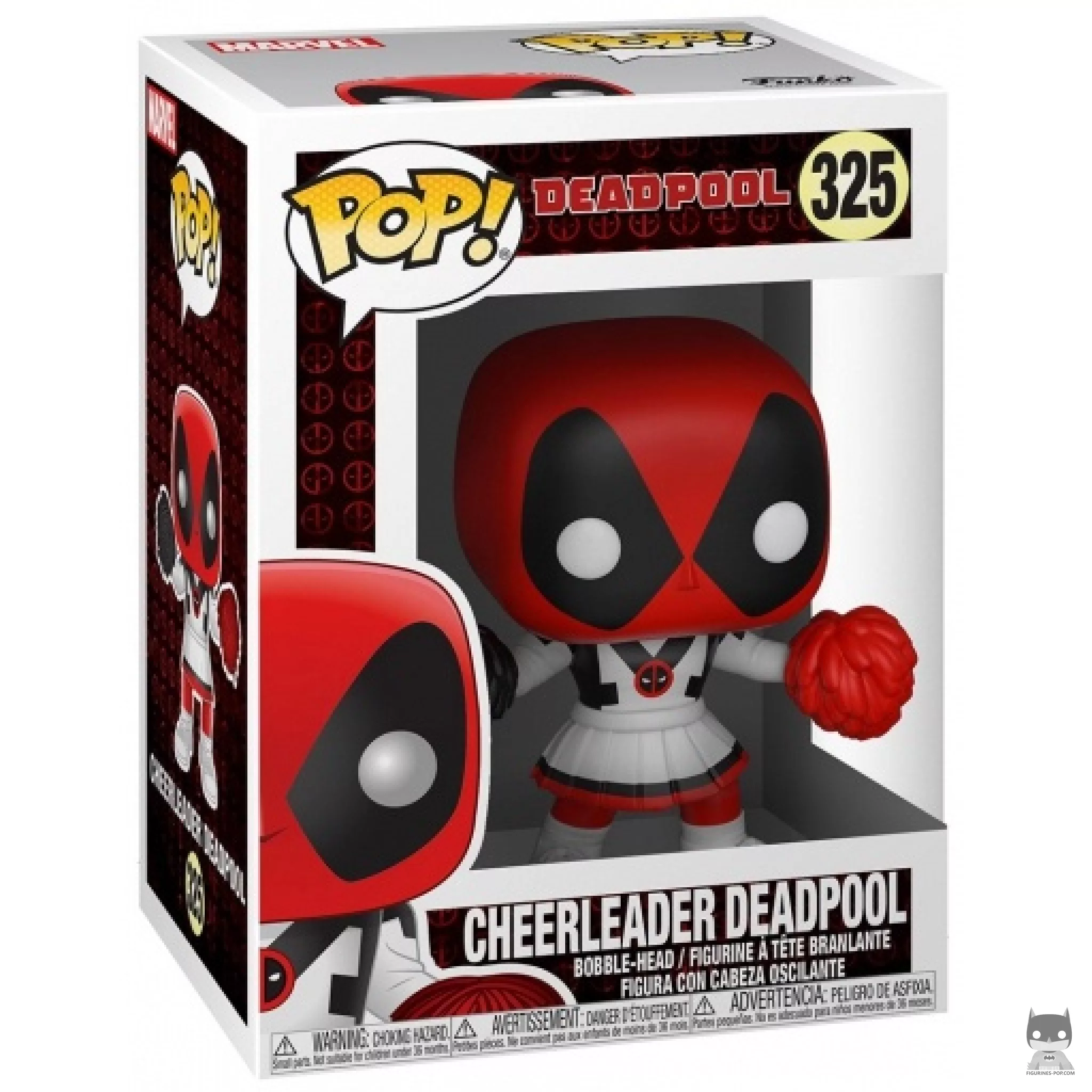 Cheerleader Deadpool Funko Pop! figure in its box
