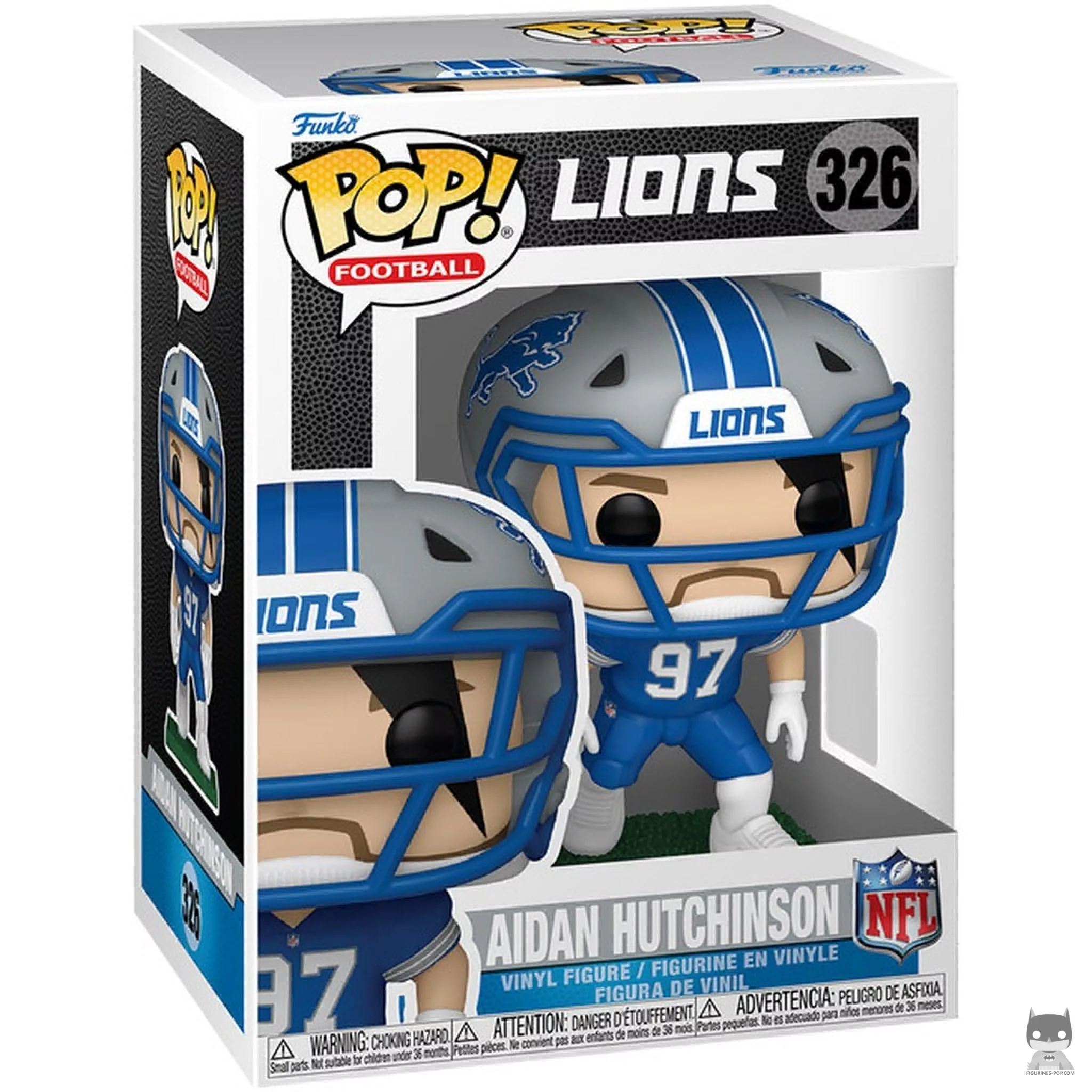 Aidan Hutchinson Funko Pop! figure in its box
