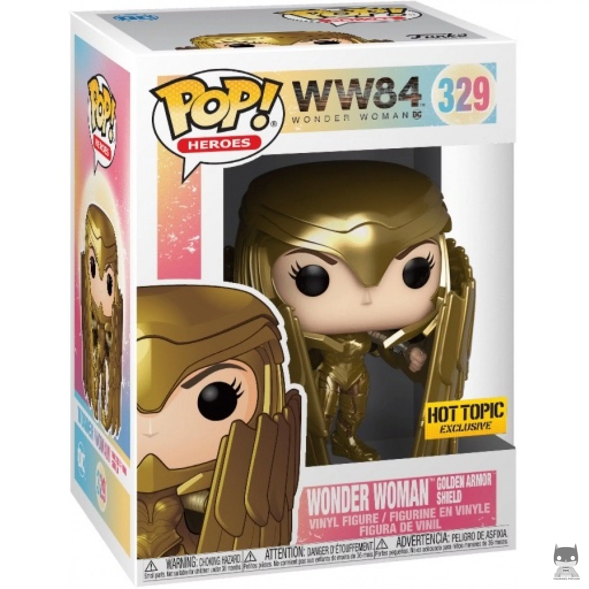 Wonder Woman Golden Armor Shield (Metallic) Funko Pop! figure in its box