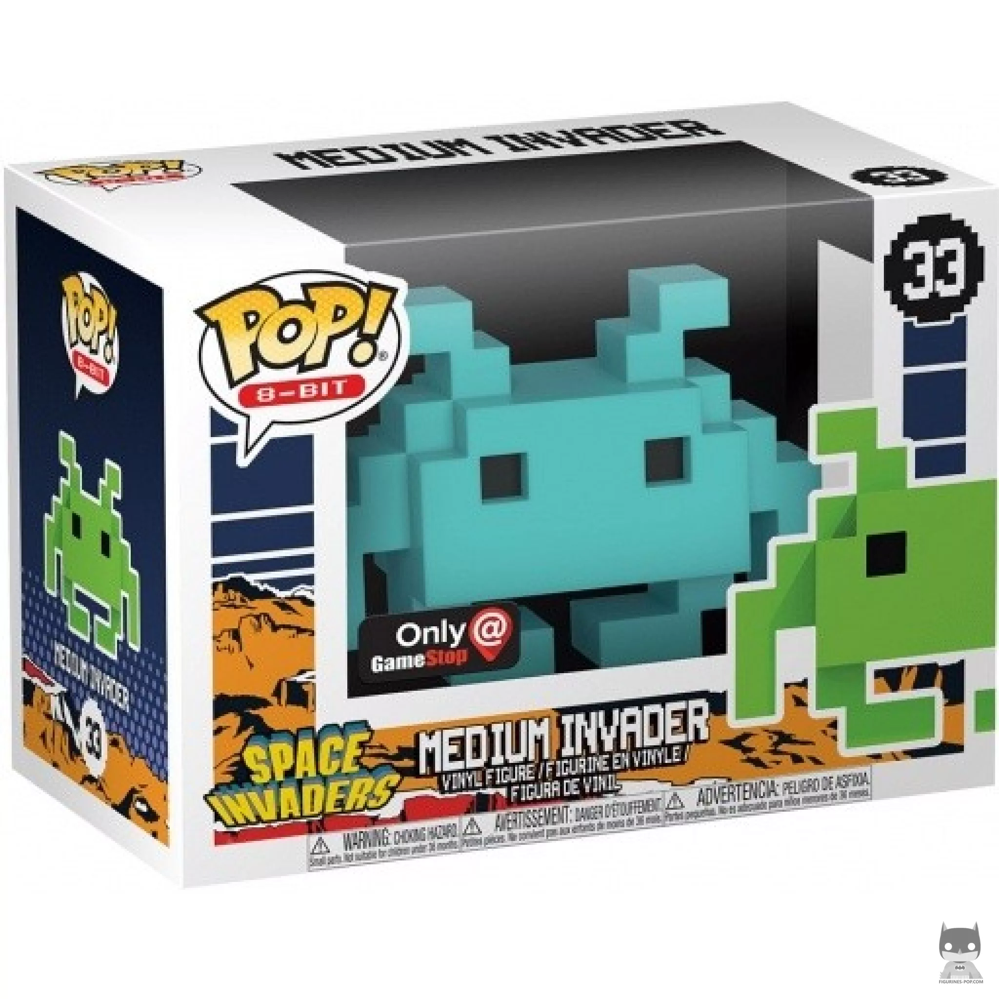 Medium Invader (Teal) Funko Pop! figure in its box