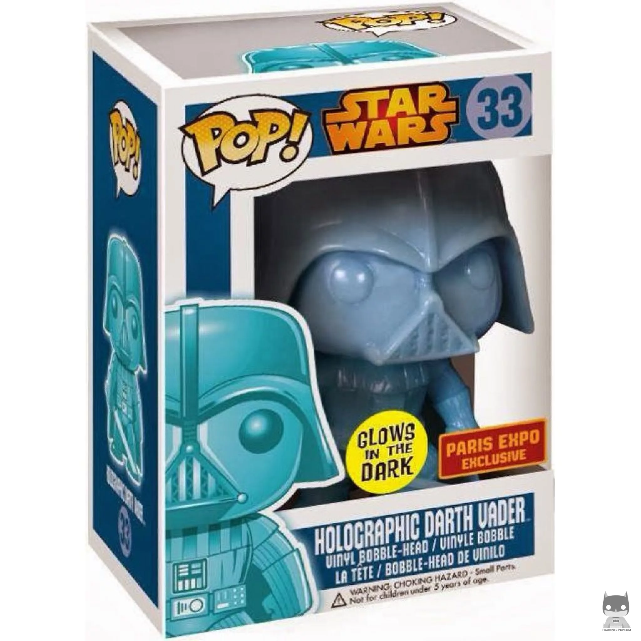 Holographic Darth Vader (Glow in the Dark) Funko Pop! figure in its box