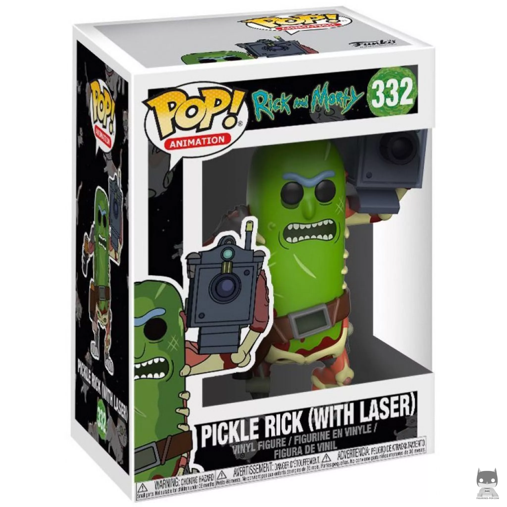 Pickle Rick with Laser Funko Pop! figure in its box
