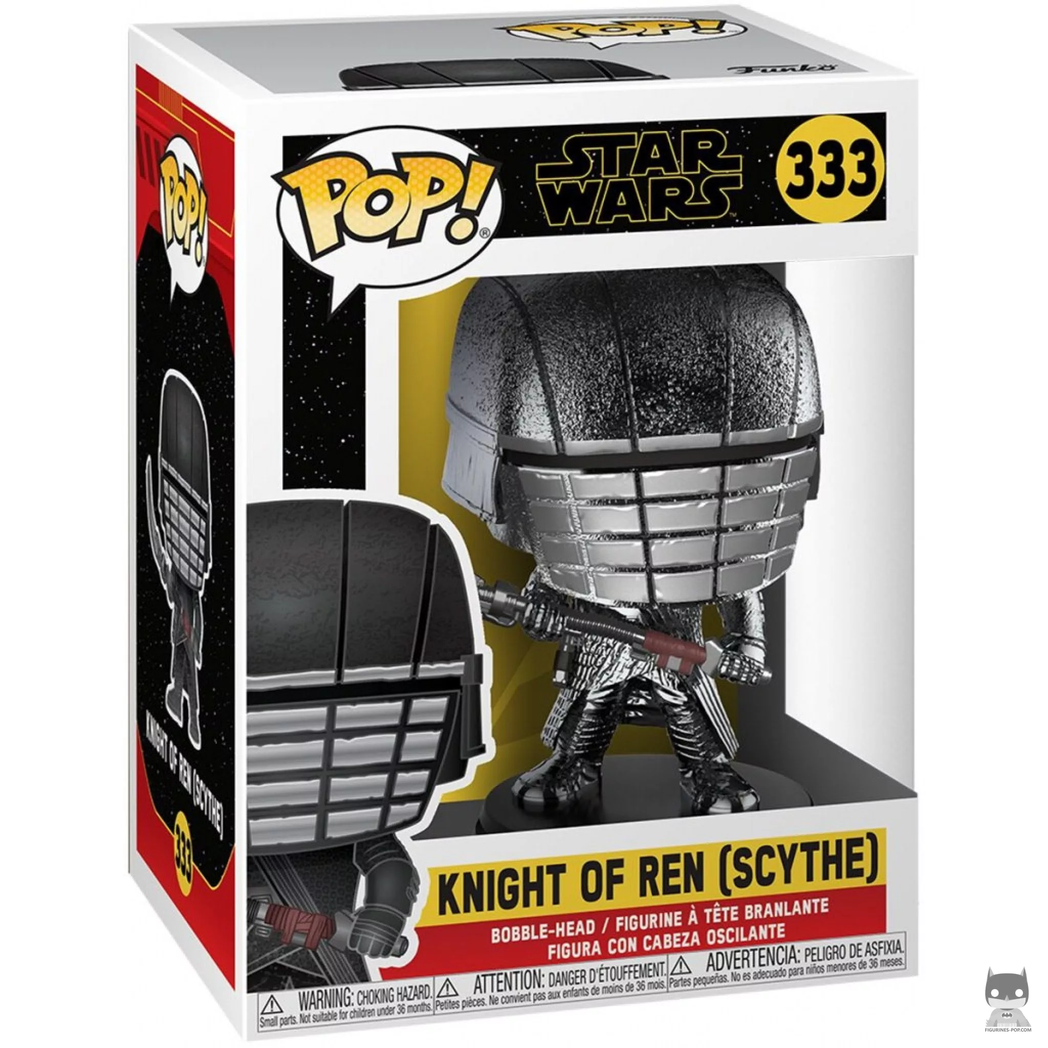 Knight of Ren Scythe (Hematite Chrome) Funko Pop! figure in its box
