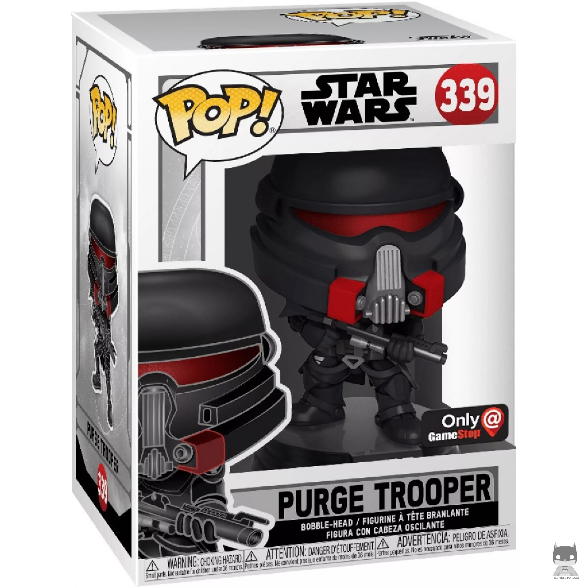 Purge Trooper Funko Pop! figure in its box