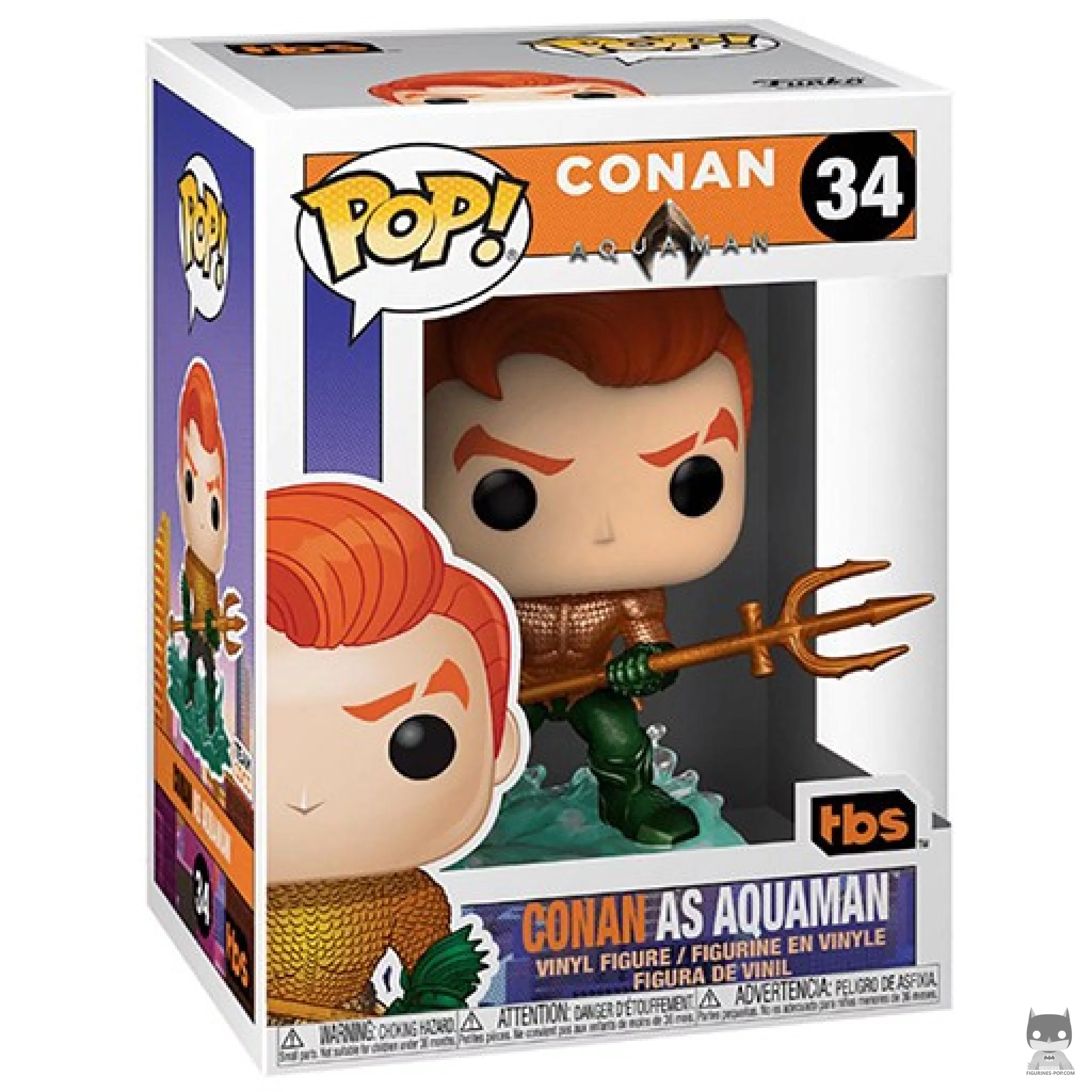 Conan as Aquaman Funko Pop! figure in its box