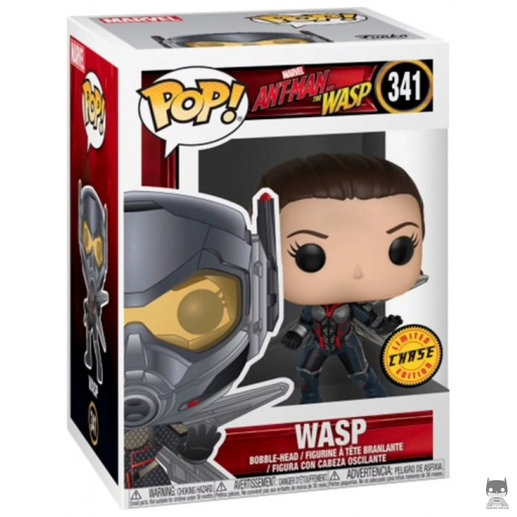 Wasp (Unmasked) (Chase) Funko Pop! figure in its box