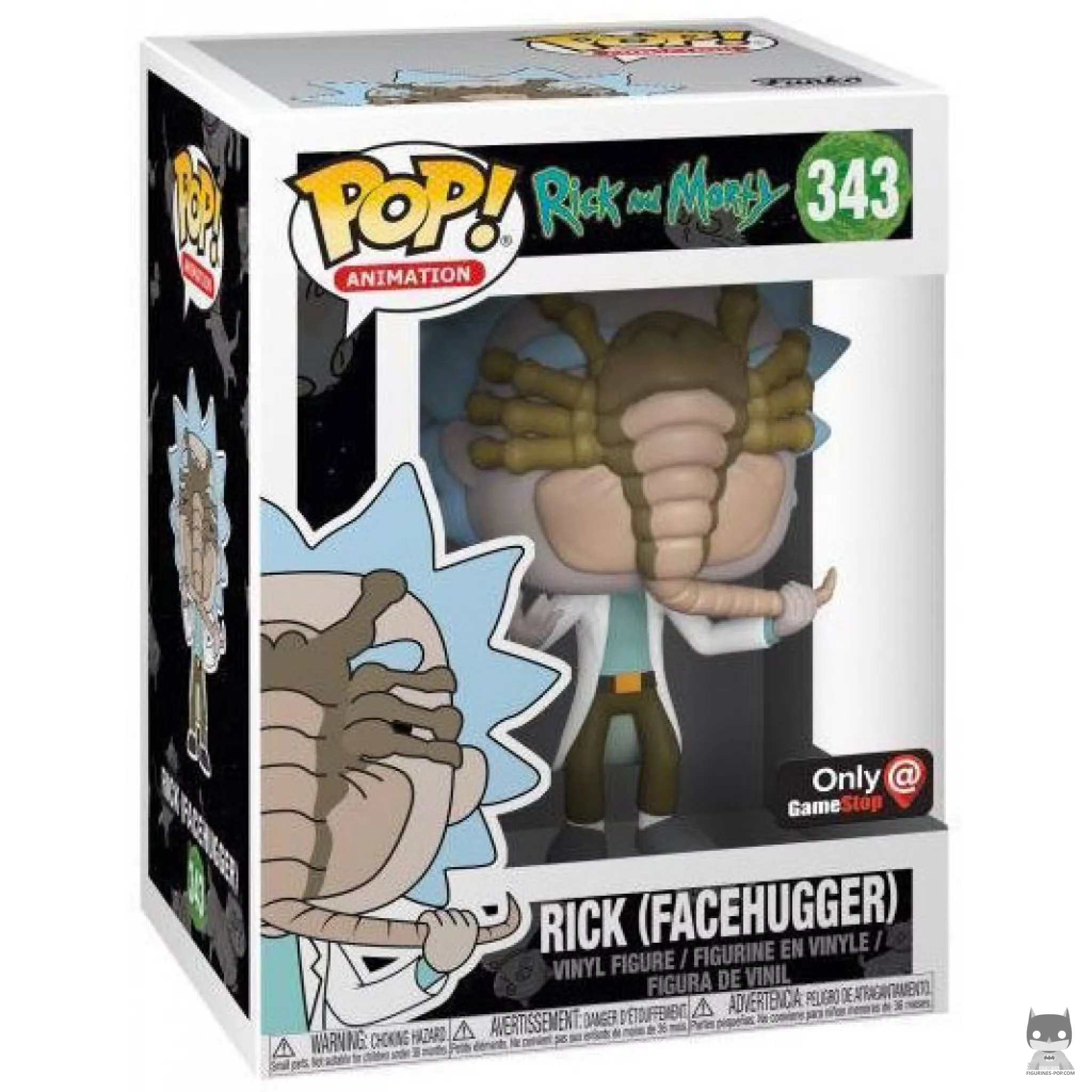 Rick with Facehugger Funko Pop! figure in its box