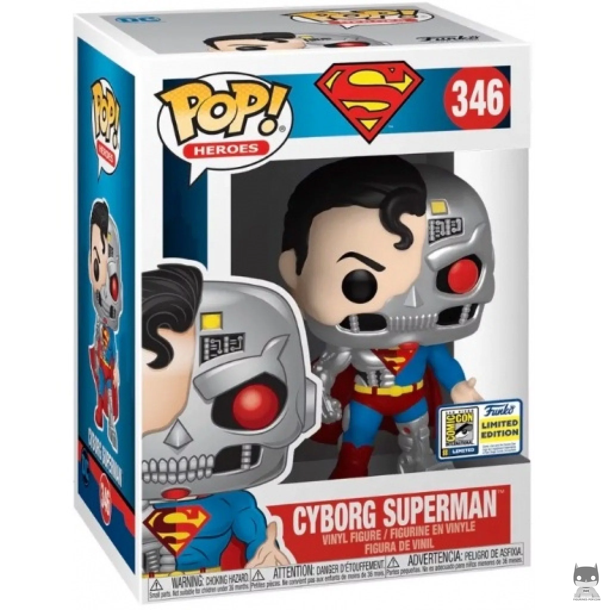 Cyborg Superman Funko Pop! figure in its box
