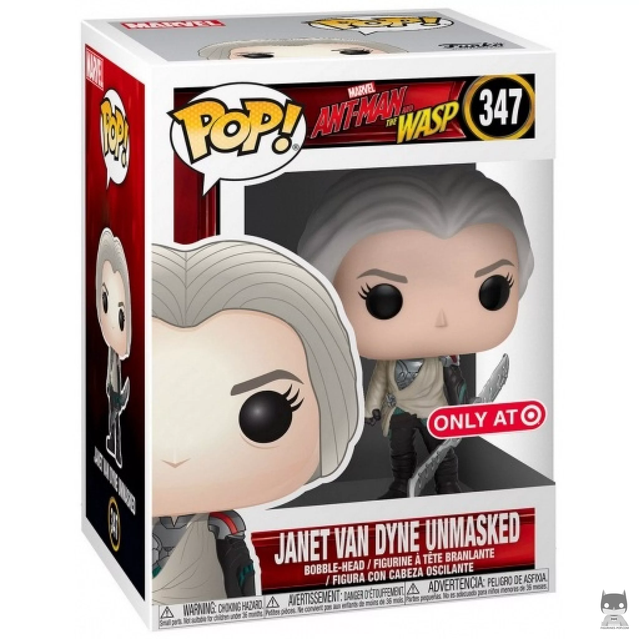 Janet van Dyne (Unmasked) Funko Pop! figure in its box