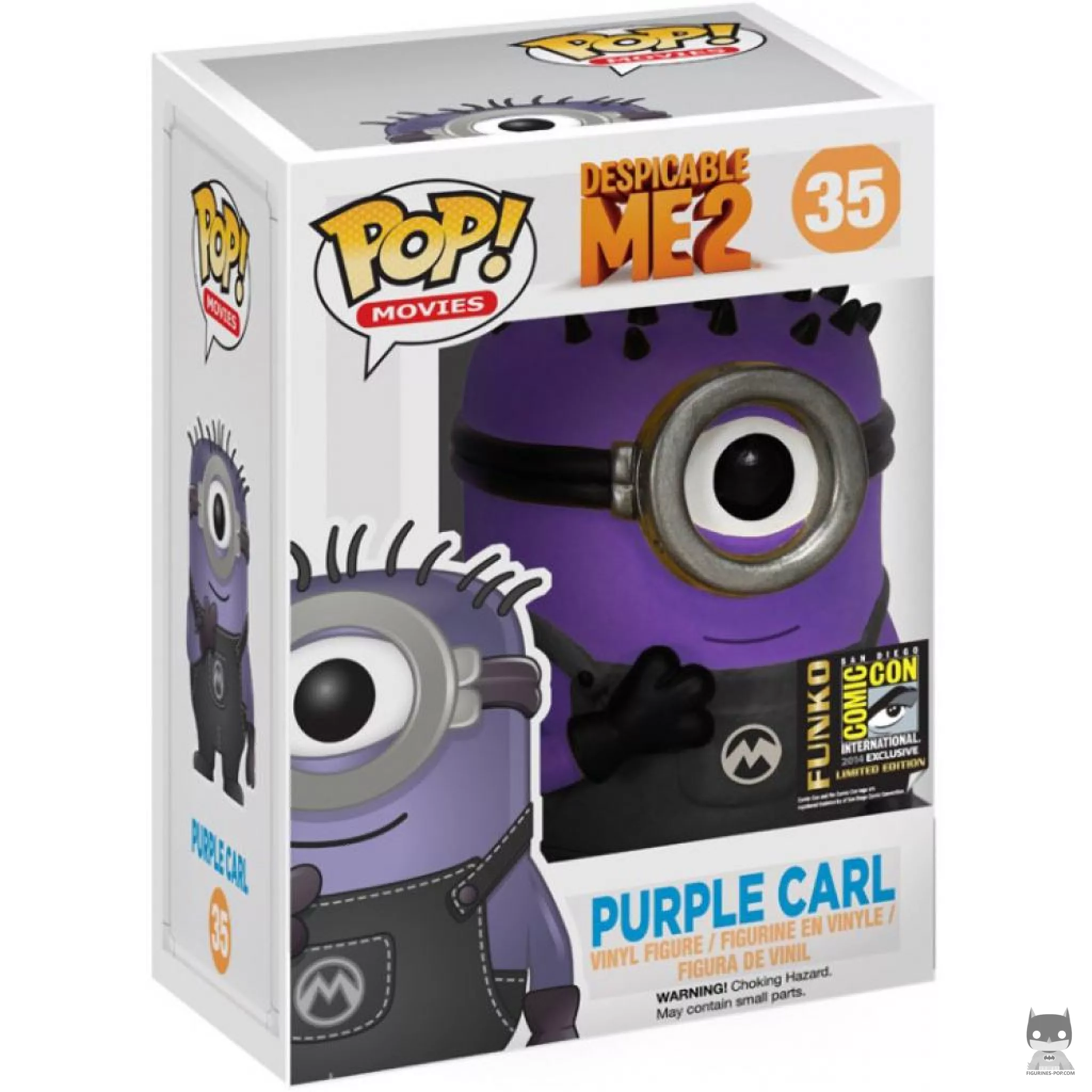 Purple Carl Funko Pop! figure in its box