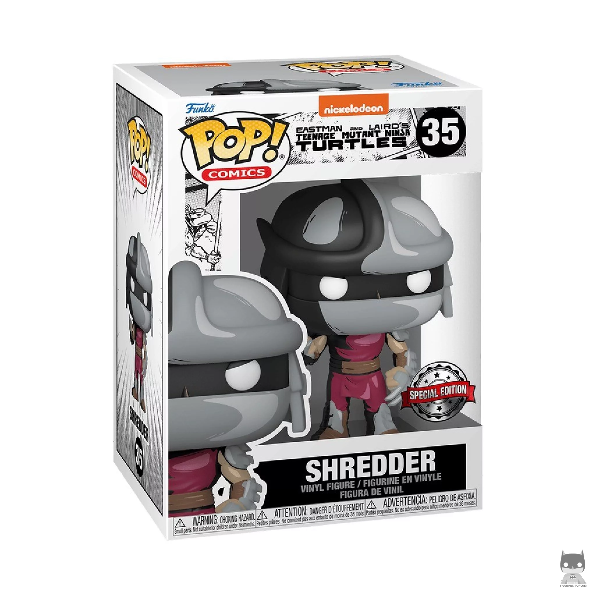 Shredder (Black & White Chase) Funko Pop! figure in its box