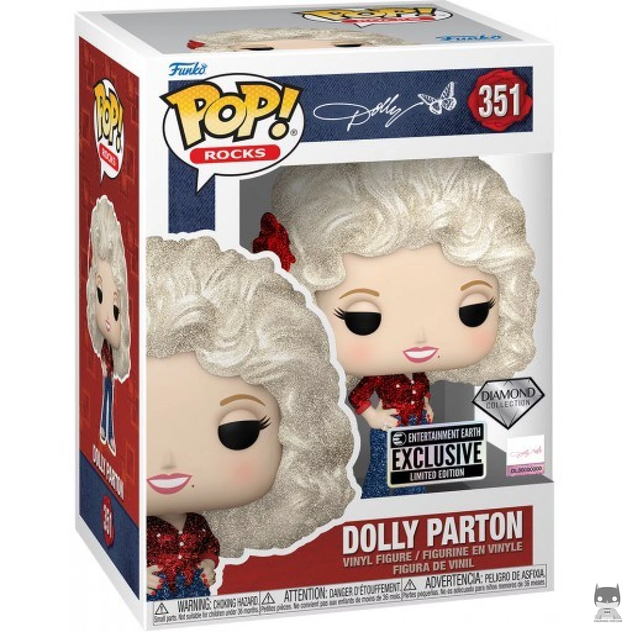 Dolly Parton (Diamond Glitter) Funko Pop! figure in its box