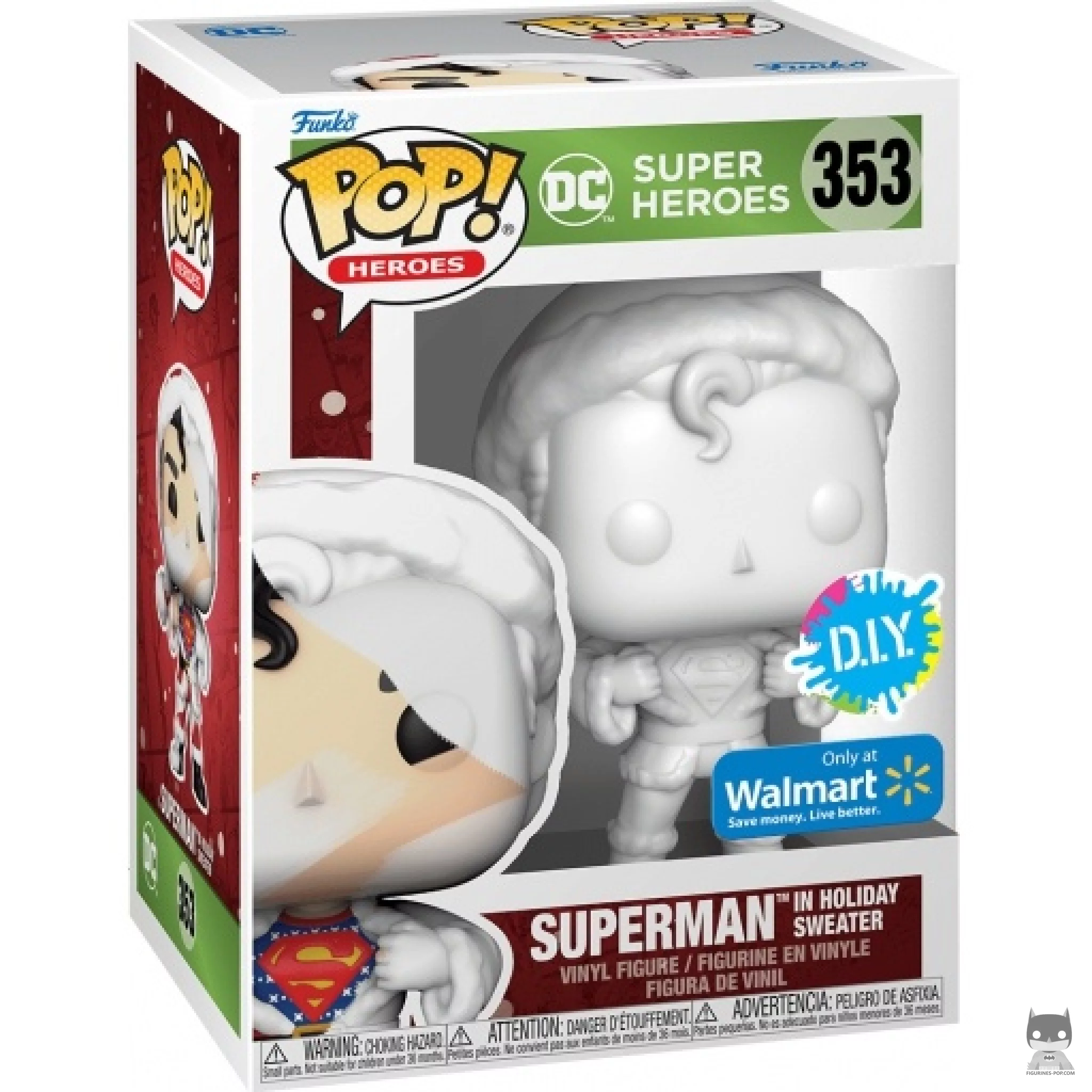 Superman in Holiday Sweater (D.I.Y) Funko Pop! figure in its box