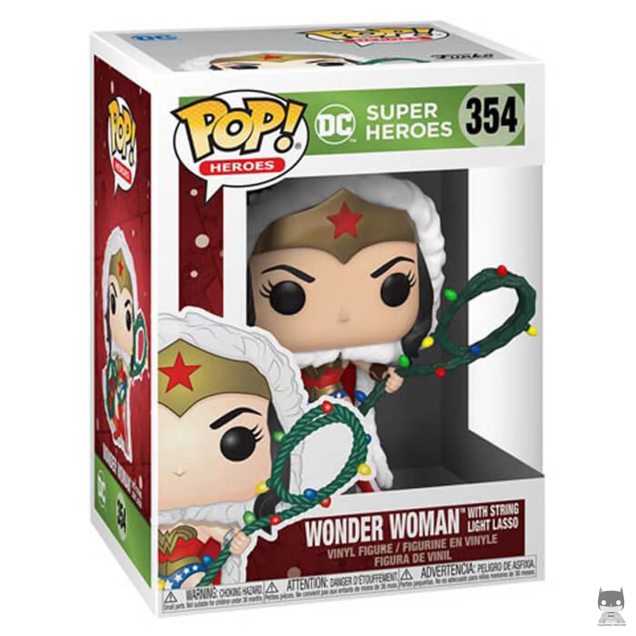 Wonder Woman with string light lasso Funko Pop! figure in its box