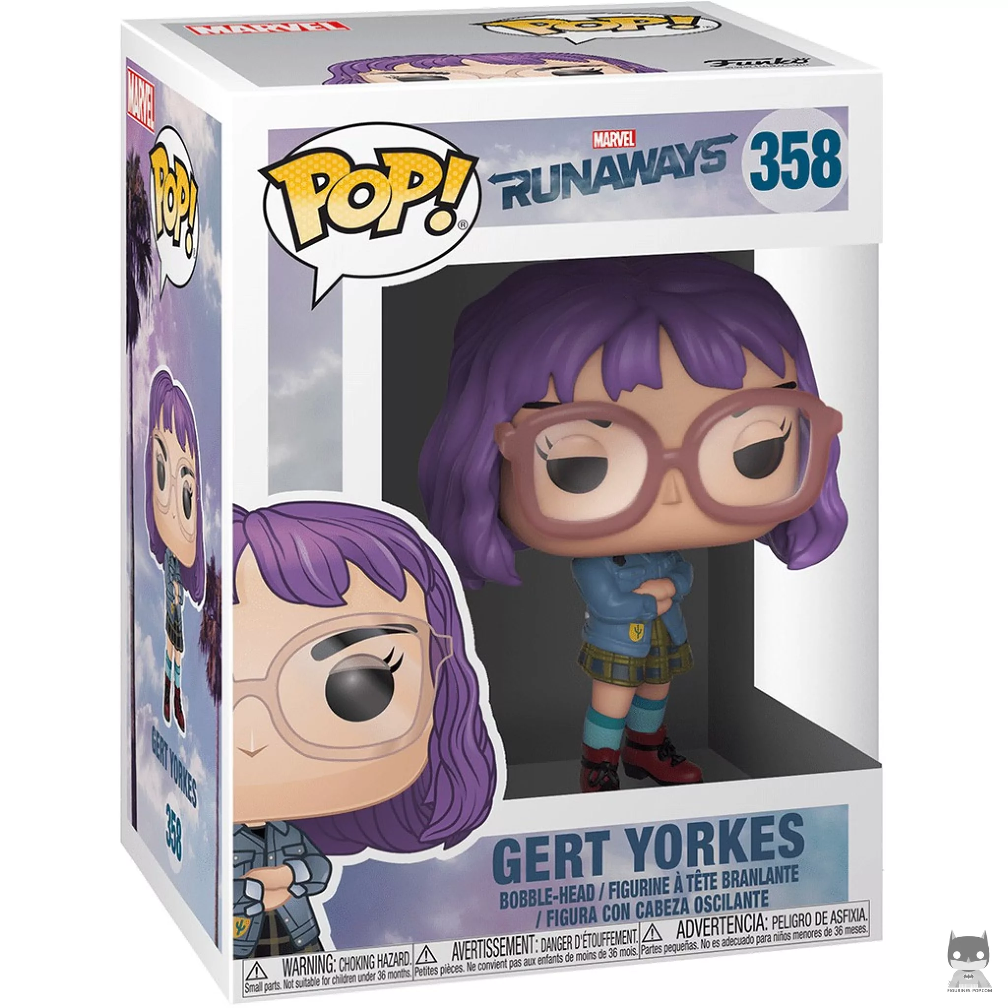 Gert Yorkes Funko Pop! figure in its box